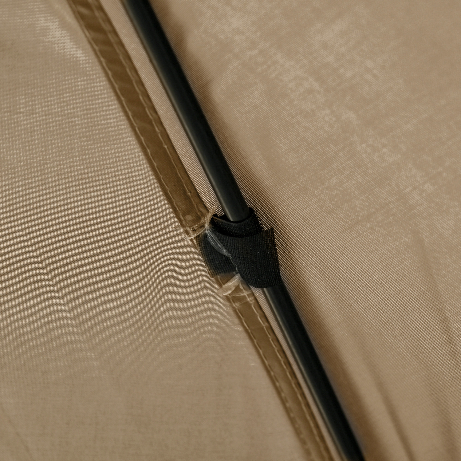 Outsunny 12' x 12' Hexagon Pop Up Screen Tent, Automatic Camping Shelter Picnic Canopy Outdoor Sun Shade with Mesh Sidewalls and Carry Bag Beige