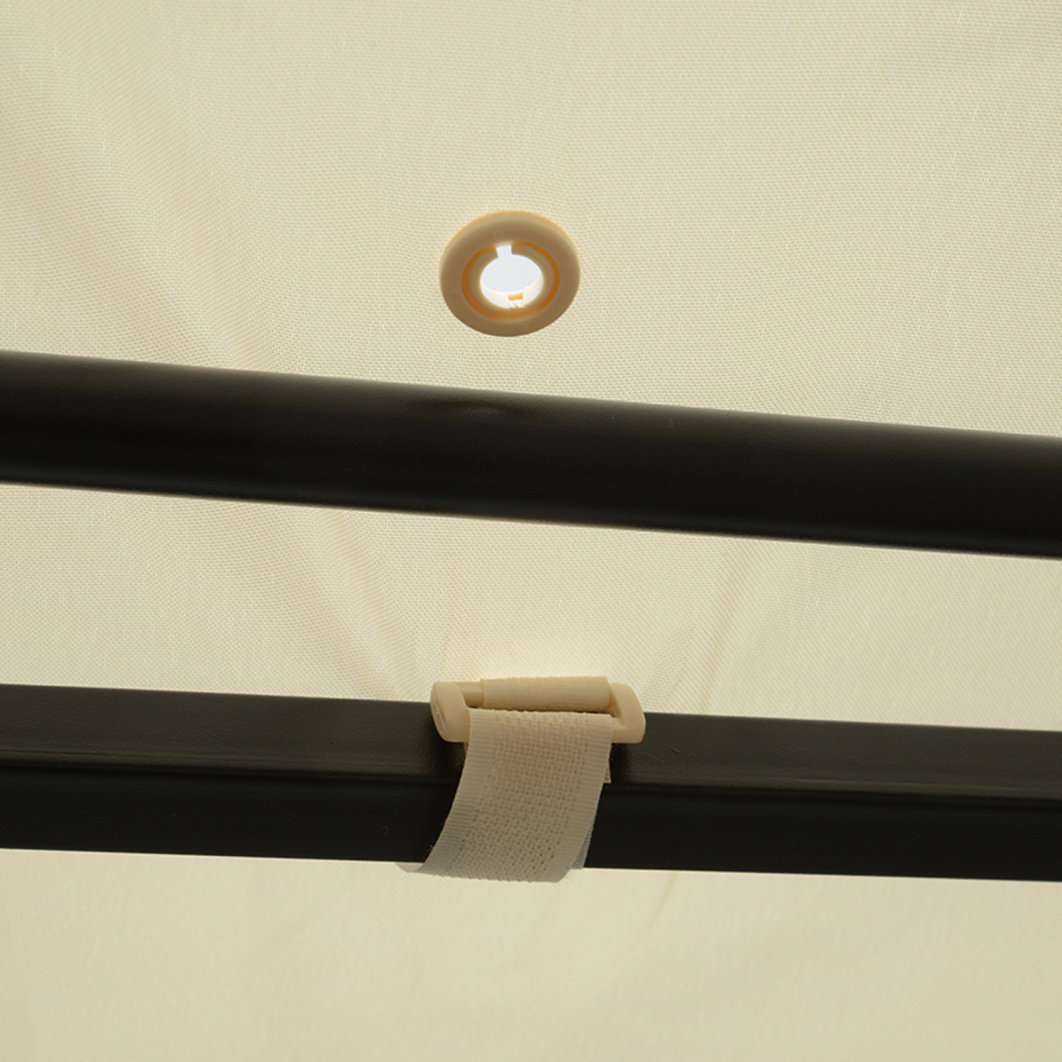 Outsunny 10x8ft Patio Metal Gazebo with Extendable Side Awning Outdoor Shelter Garden Sun Shade Canopy Deck Door Window Awning Cream White