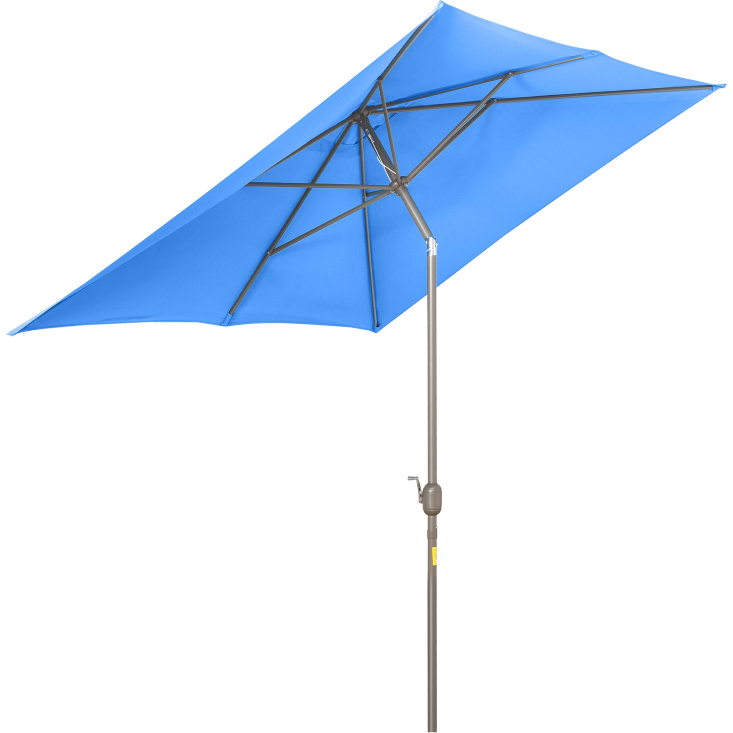 Parasol de patio rectangulaire de 6 x 10 pi inclinable en aluminium Parasol d'extérieur avec manivelle d'Outsunny
