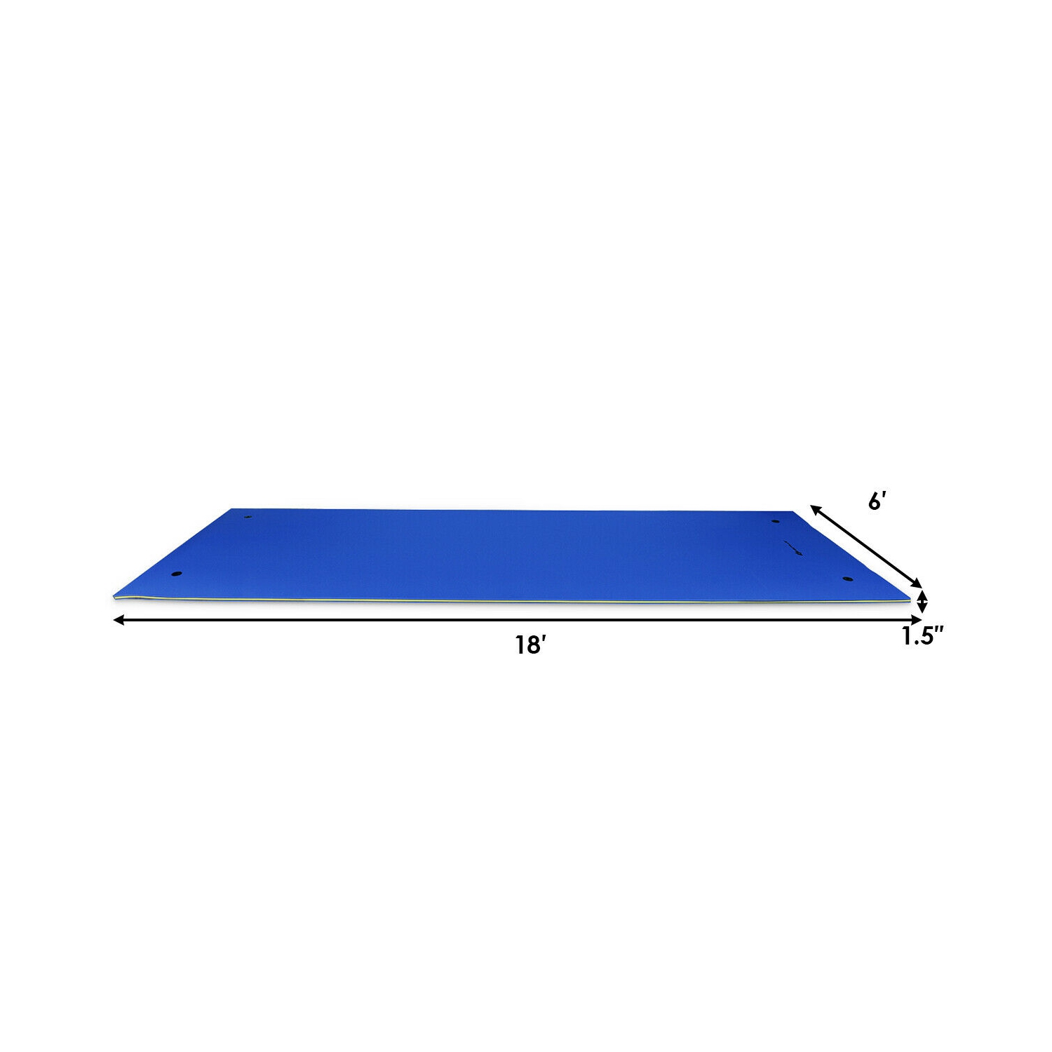 Costway 3 Layer Floating Water Pad Foam Mat Water Recreation Relaxing Tear-resistant 18' x 6'