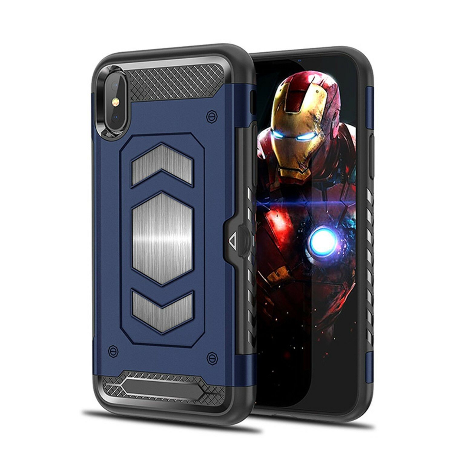 Anti fall magnetic armor Case card holder for iPhone MAX