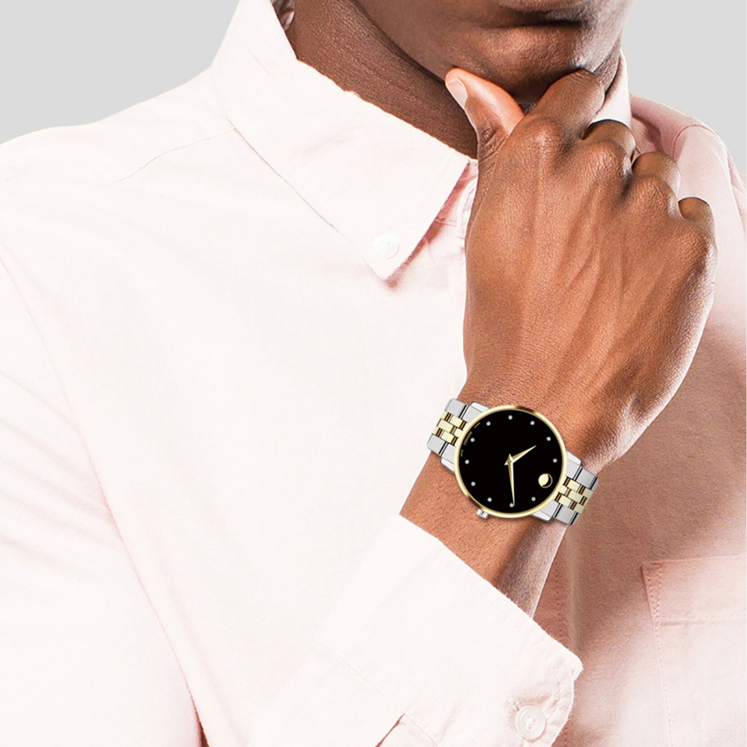 Movado Museum Classic Black Diamond Dial Mens Watch 0607202