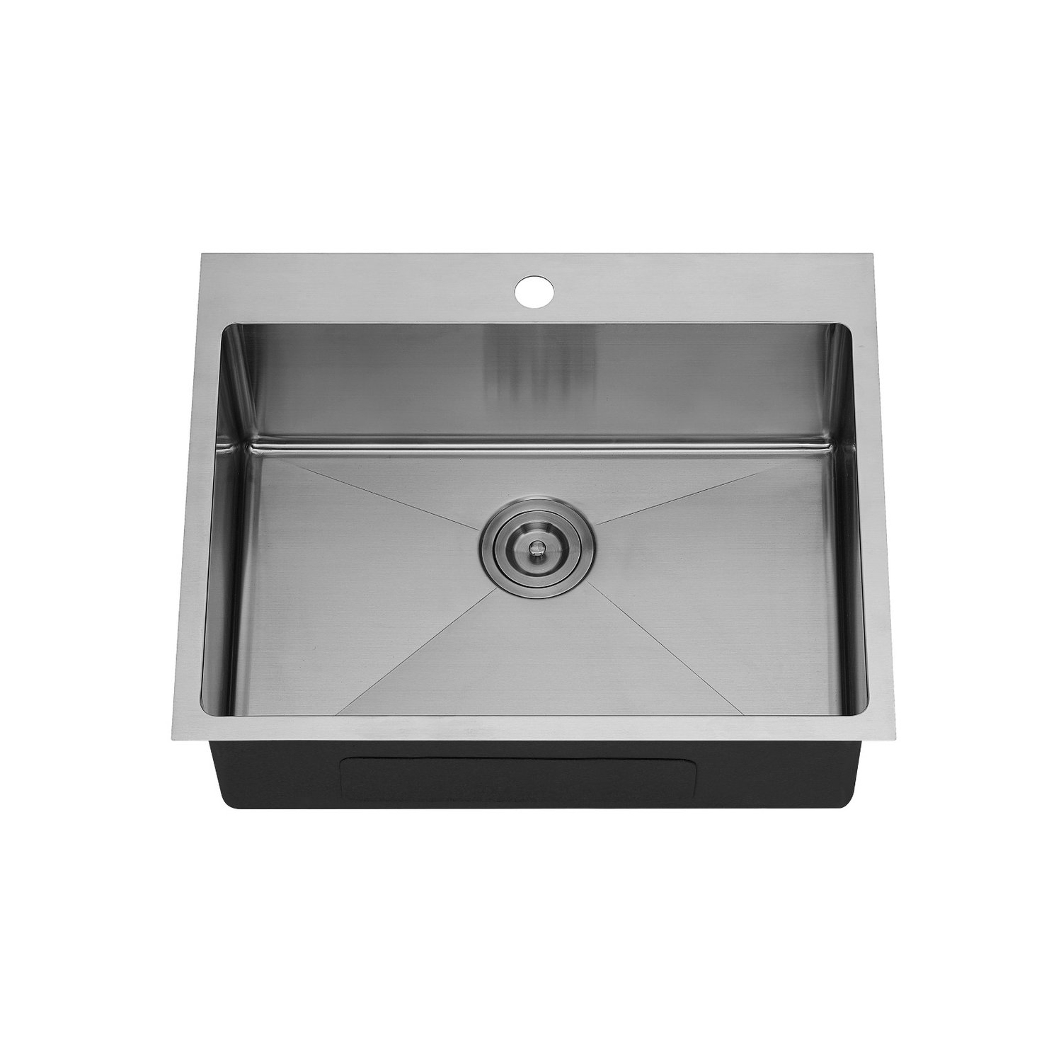 Agua Canada - Enzo - Kitchen Sink Stainless Steel Top Mount 25"x20" Handmade
