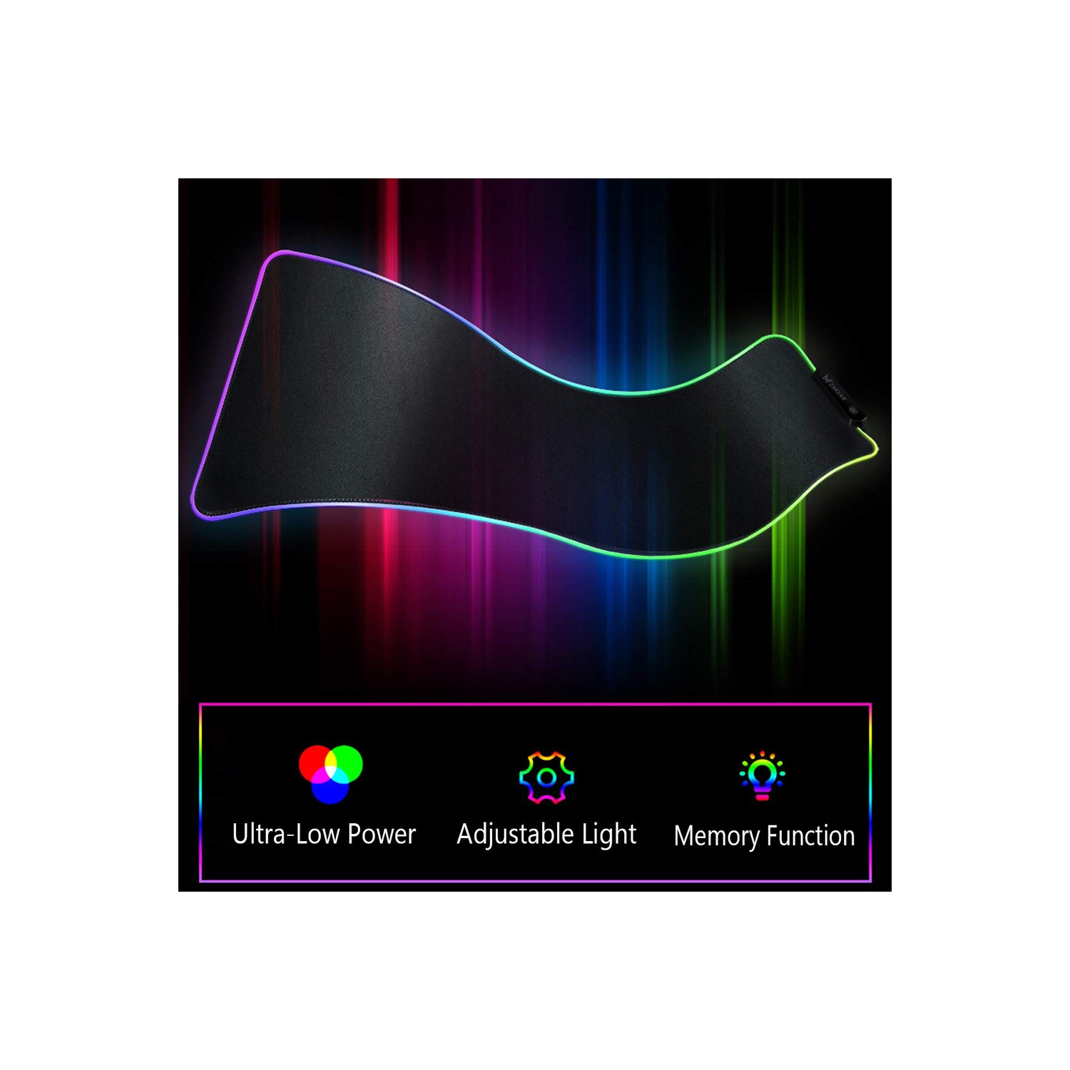 axGear Gaming Mouse Pad RGB LED Light Switching for Computer Laptop Large