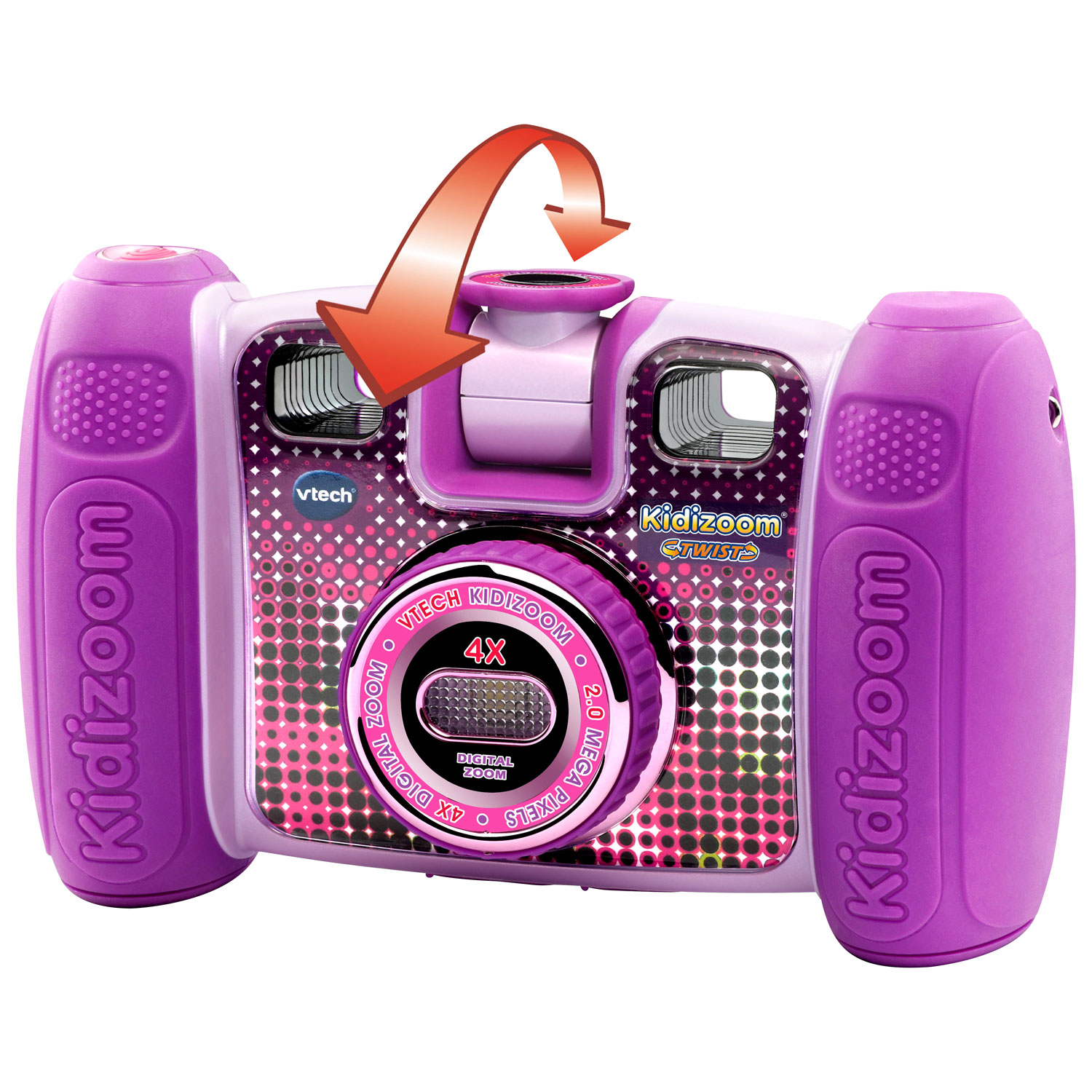 Appareil photo numérique de 2 Mpx avec zoom optique 4x Kidizoom Twist de VTech - Rose