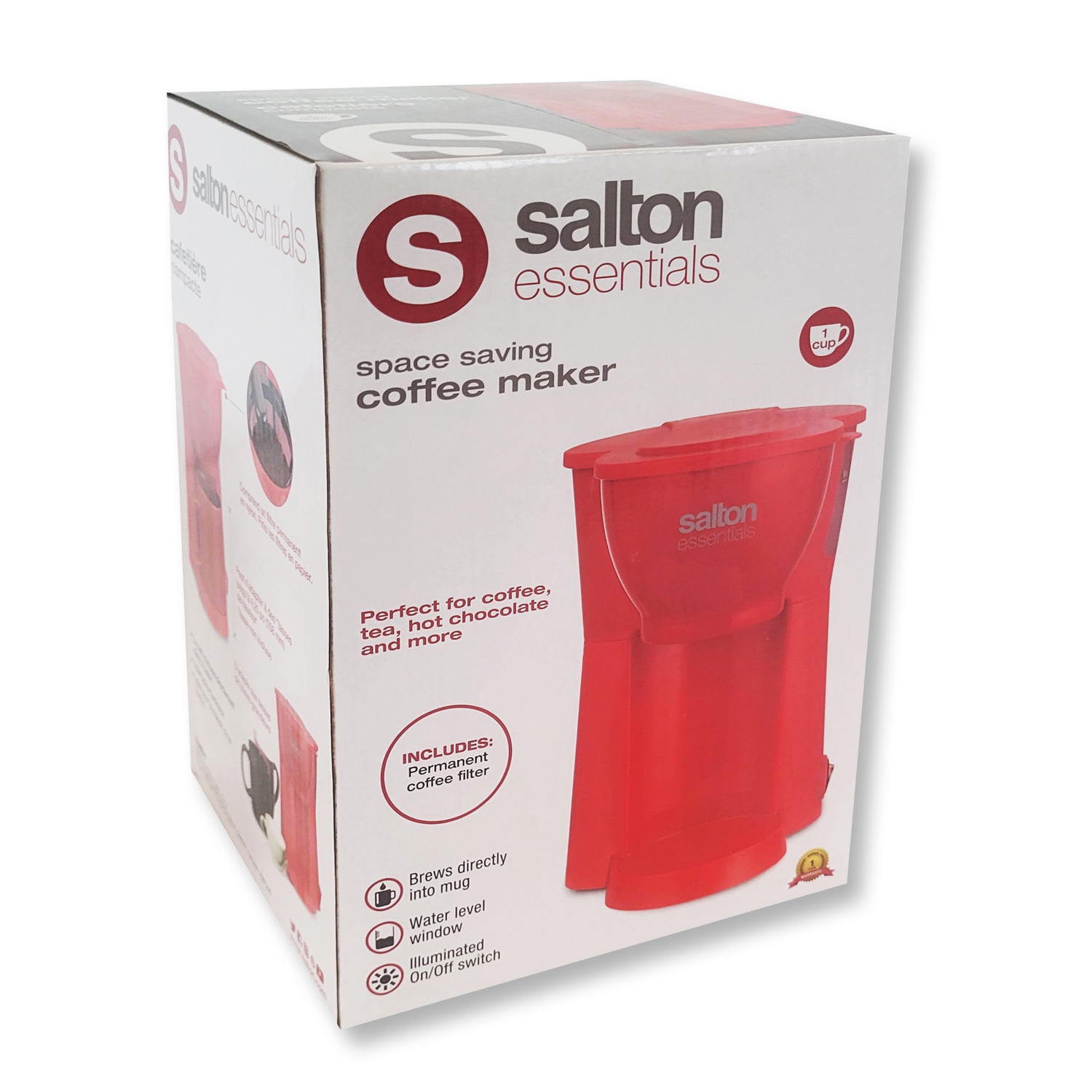 Salton Space Saving 1-Cup Coffeemaker 