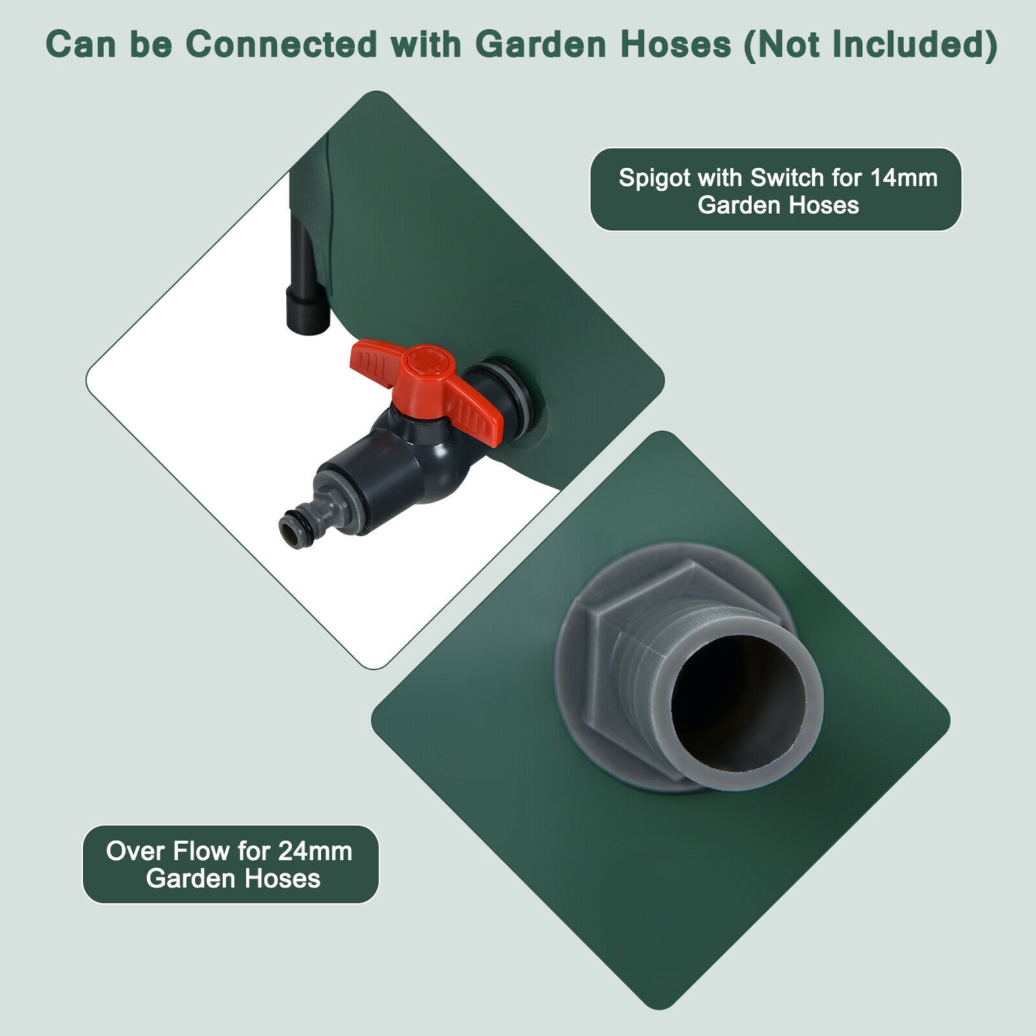 Gymax 60 Gallon Portable Rain Barrel Water Collector Collapsible Tank Spigot Filter