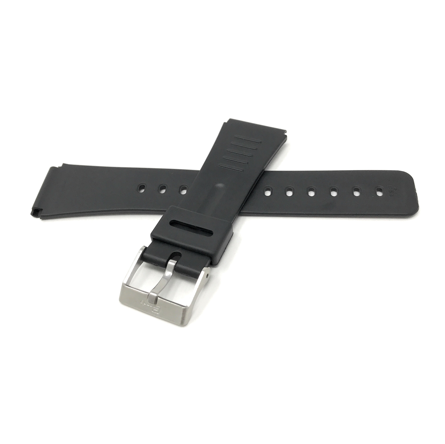 Bracelet en caoutchouc 18 mm pour montre Bandini, noir, sport convenant à la banque de données de Casio et plus encore, 2 barres de ressort incluses