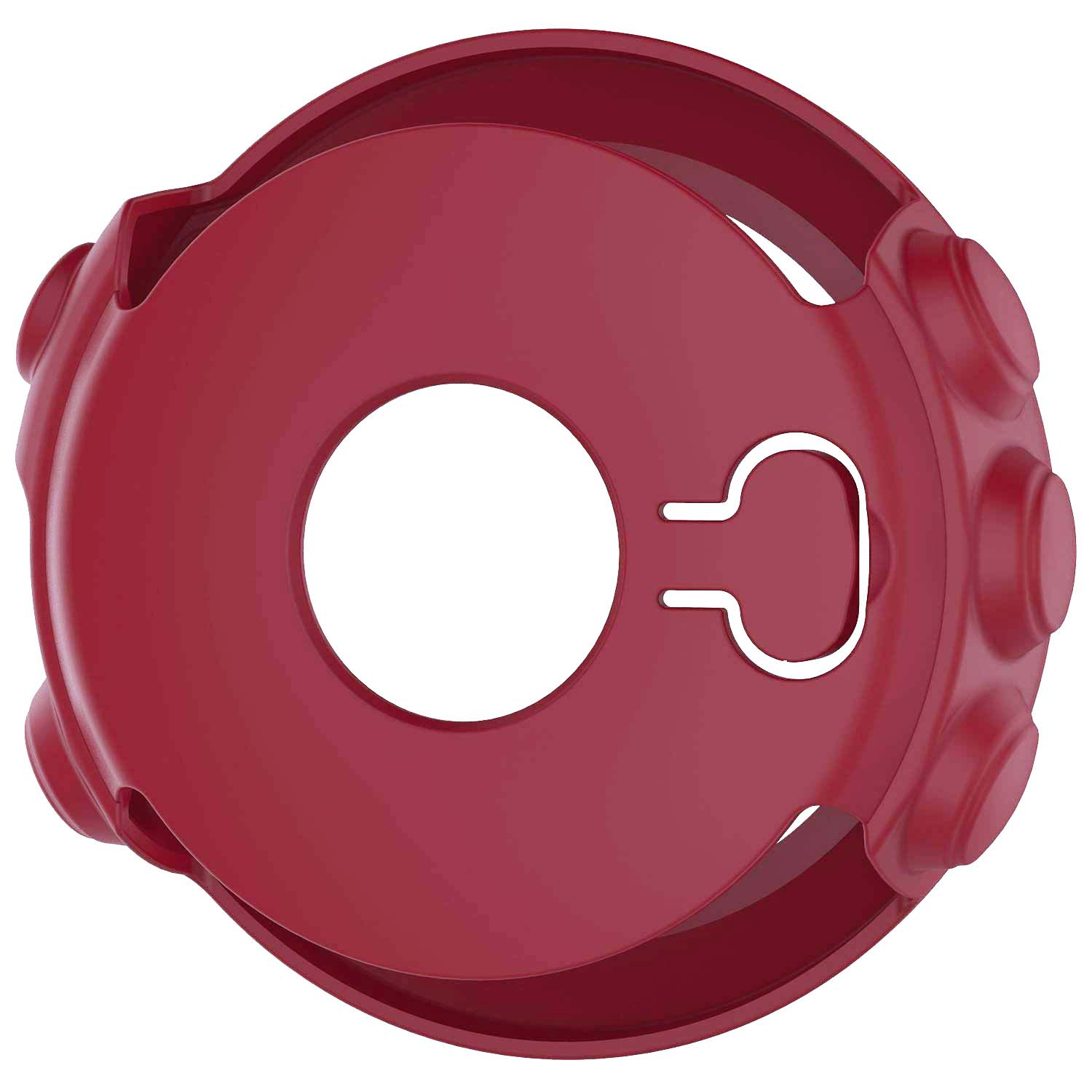 StrapsCo Silicone Rubber Protective Case Cover for Garmin Fenix 5X - Red