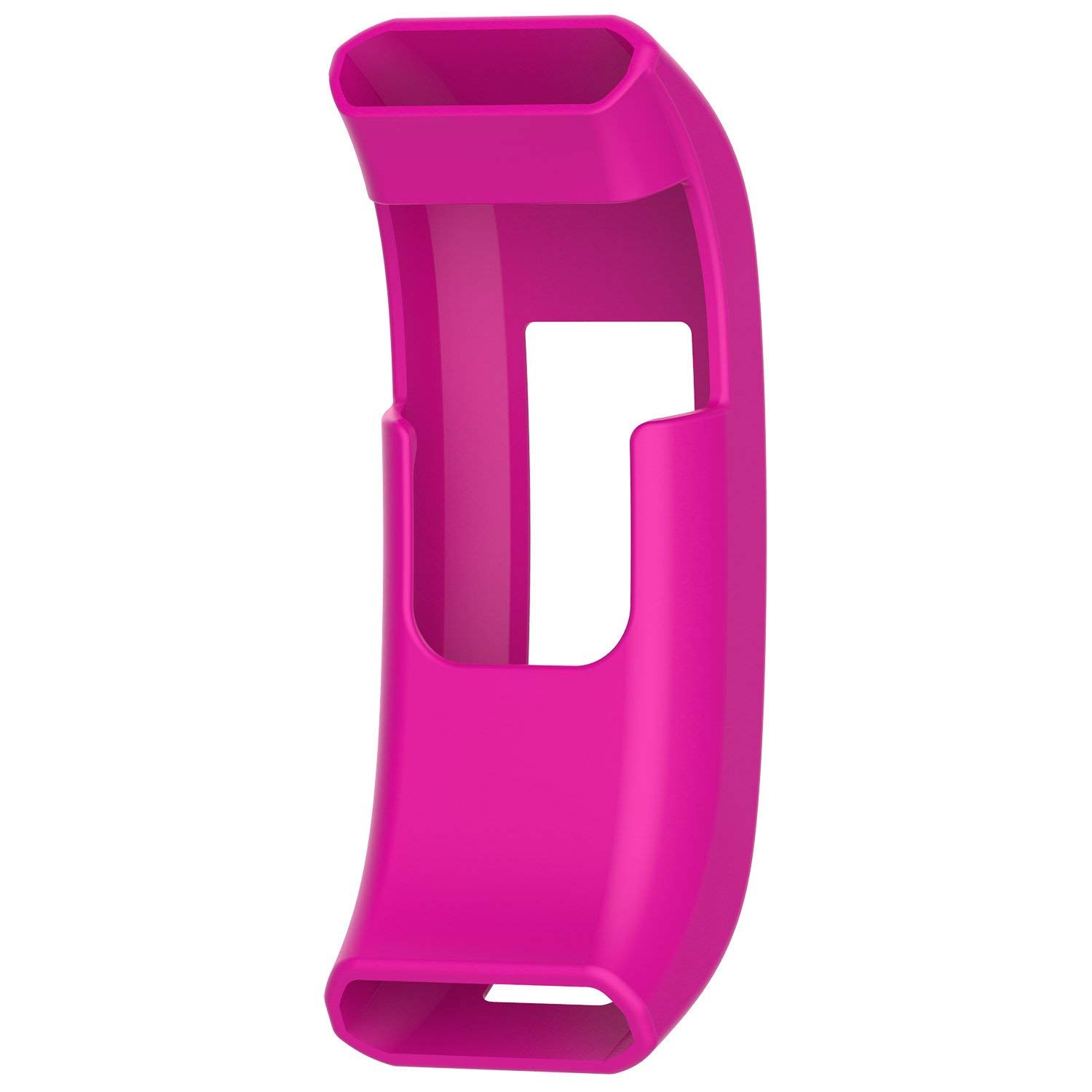 StrapsCo Silicone Rubber Protective Case Cover for Garmin Vivosmart HR - Neon Pink
