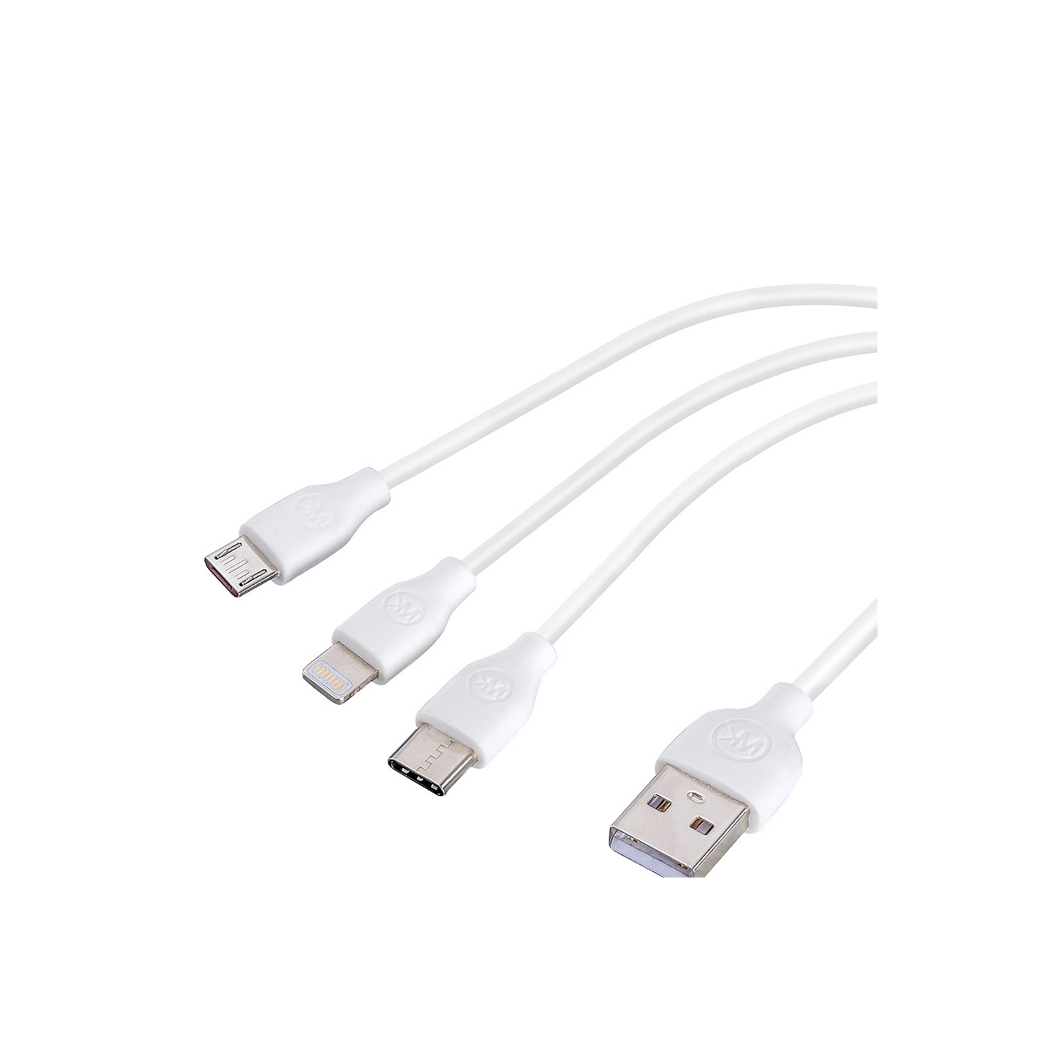 AxGear – Câble de chargement USB de données, câble de voyage 3.1-en-1 USB 3 de type C à Lightning micro USB de type C.