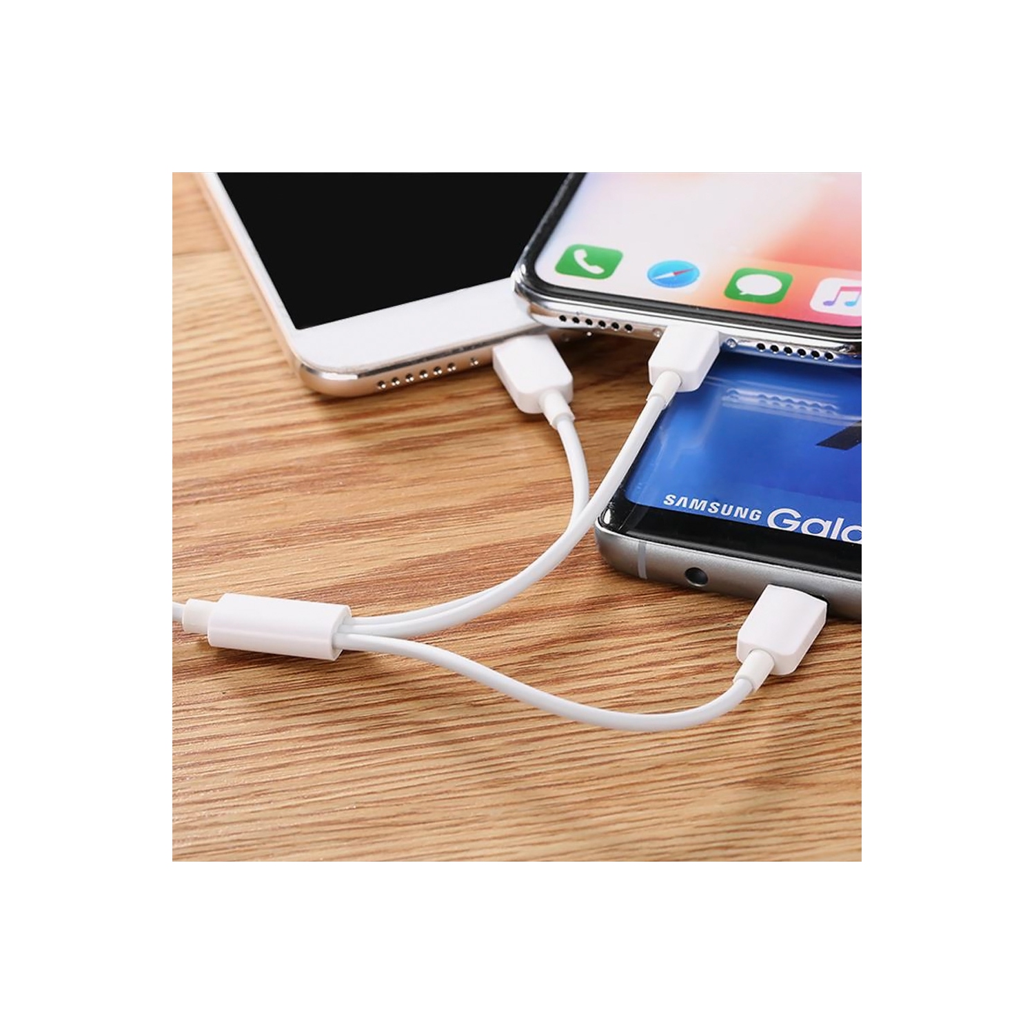 AxGear – Câble de chargement USB de données, câble de voyage 3.1-en-1 USB 3 de type C à Lightning micro USB de type C.