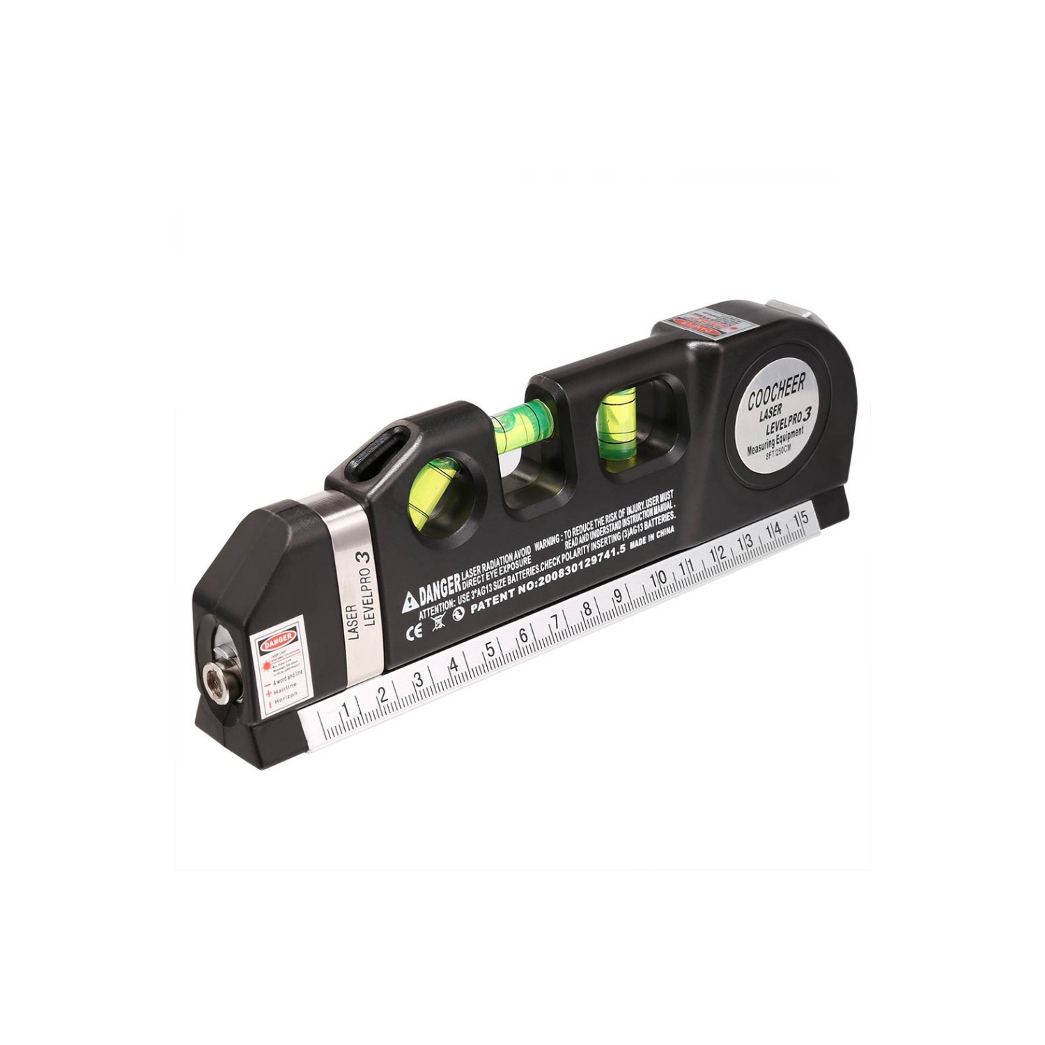 AxGear – Ruban à mesurer vertical laser multi-niveau Horizon, règle métrique, 8 pi