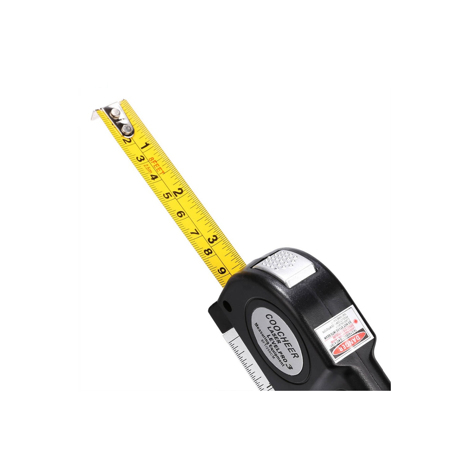 AxGear – Ruban à mesurer vertical laser multi-niveau Horizon, règle métrique, 8 pi