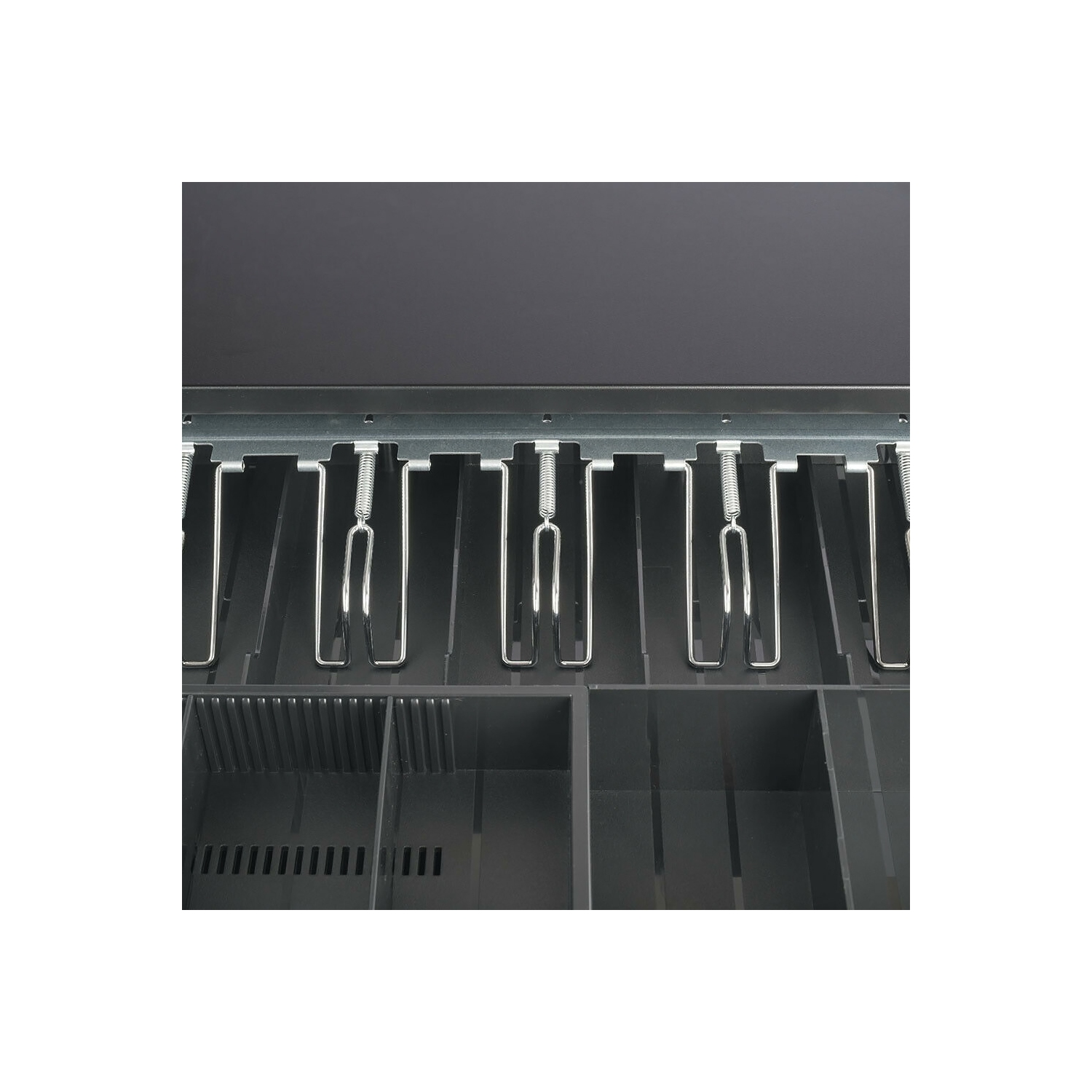 La boîte à tiroir-caisse d’axGear est compatible avec les imprimantes de PDV d’Epson avec plateau à 5 billets et à 5 pièces