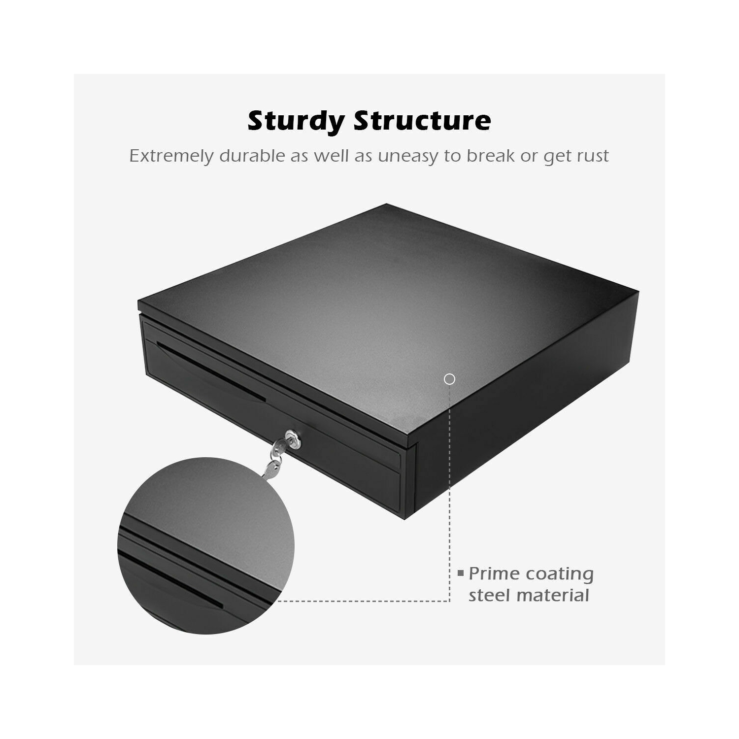 La boîte à tiroir-caisse d’axGear est compatible avec les imprimantes de PDV d’Epson avec plateau à 5 billets et à 5 pièces