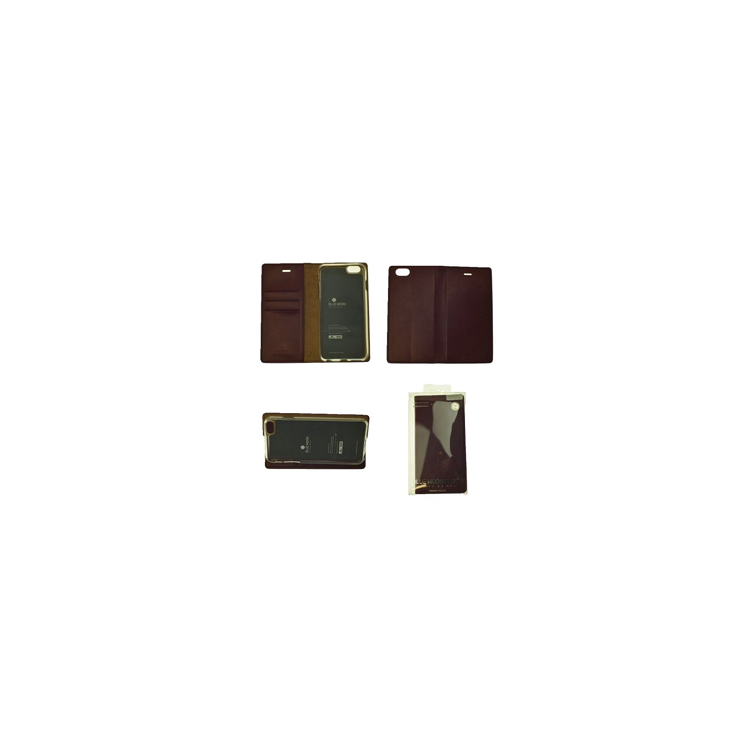 Étui à rabat Bluecery BlueshMoon pour iPhone 7/8 plus, bourgogne