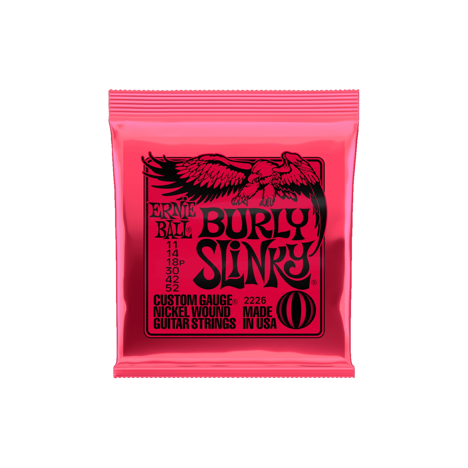 Ernie Ball Nickel Wound Electric Guitar Strings - Burly Slinky 11-52