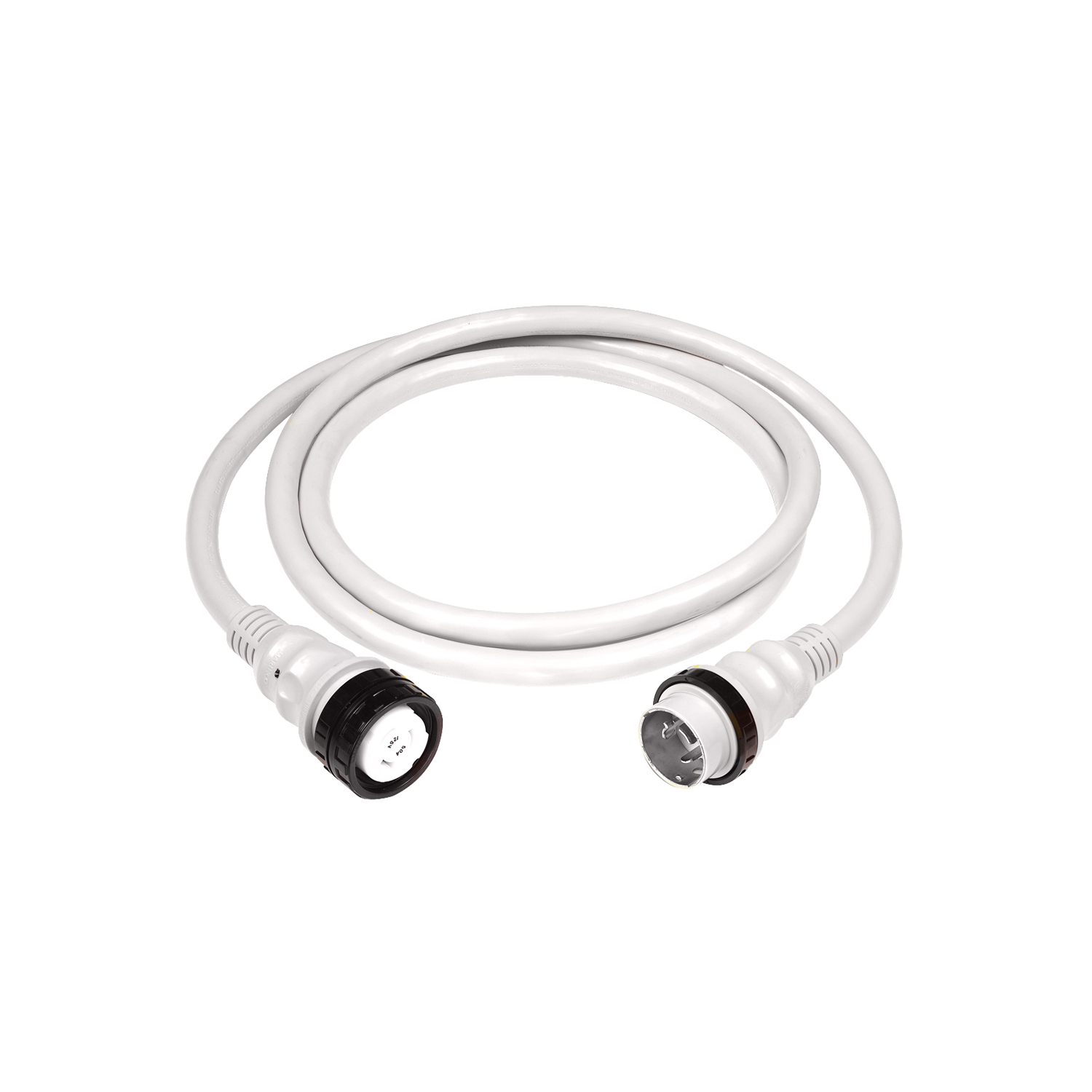 Câble d’alimentation Marinco de 125 a/250 V Shore - 25 pi - Blanc