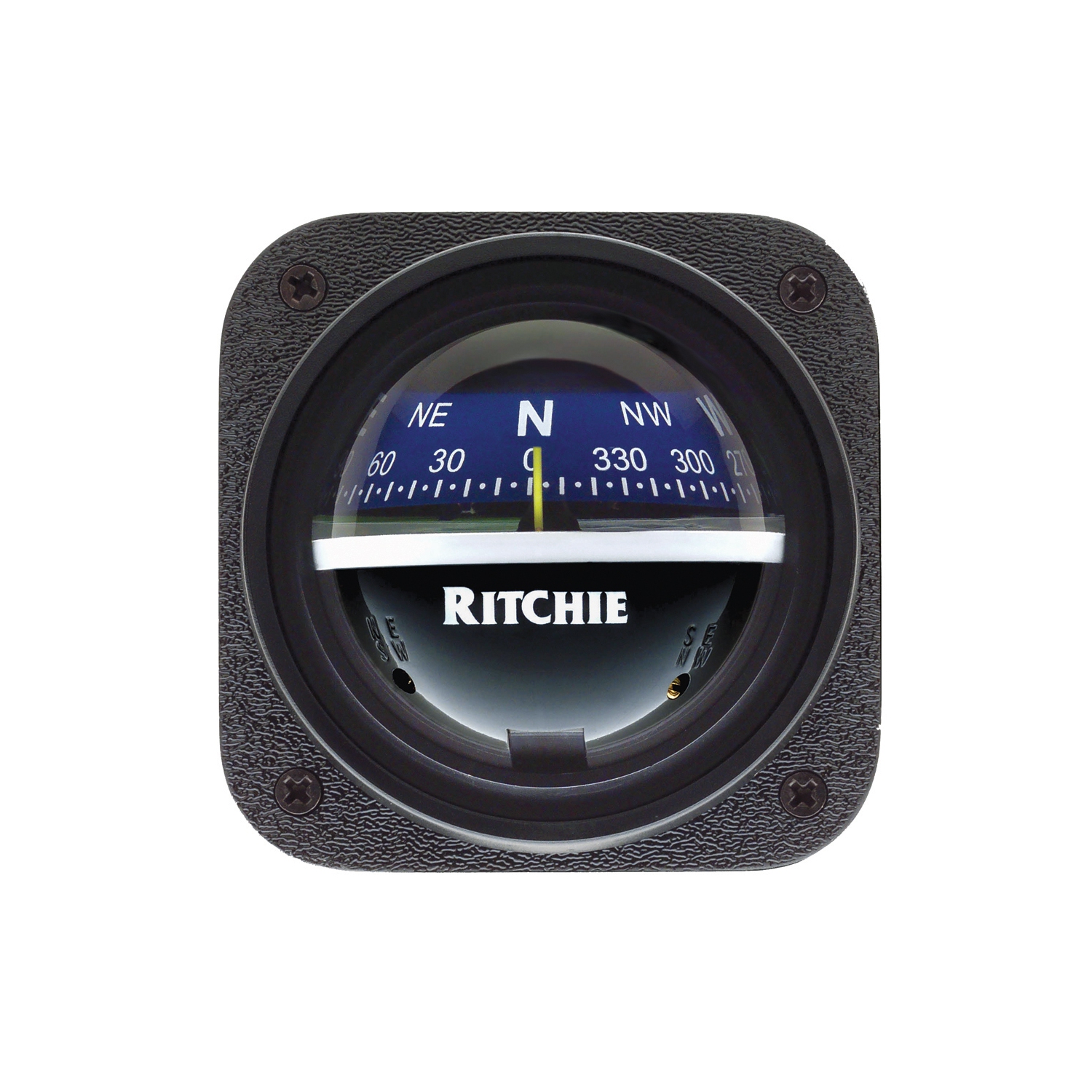 Ritchie V-537B Explorer Compass - Bulkhead Mount - Blue Dial