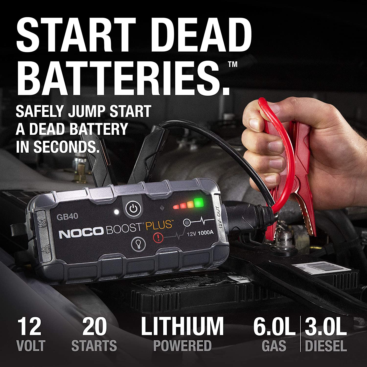 NOCO Genius GB40 Boost+ Jump Starter - 1000A
