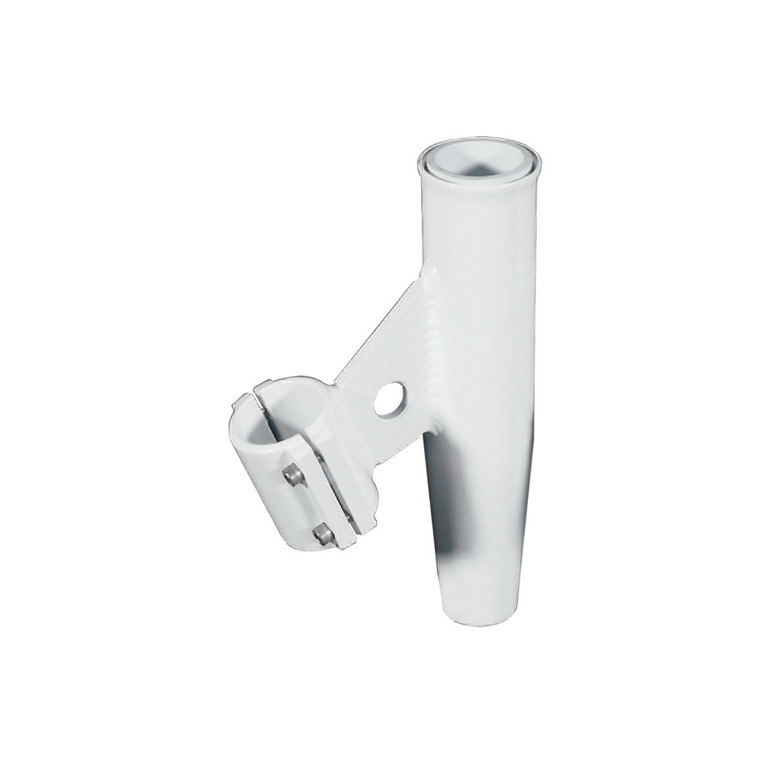 Lee's Clamp-On Rod Holder - White Aluminum - Vertical Mount - Fits 2.375" O.D Pipe