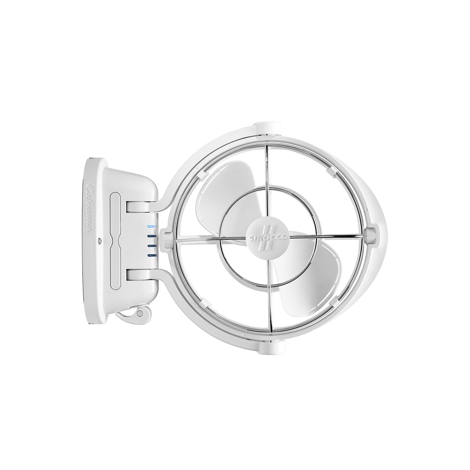 Caframo Sirocco II 3-Speed 7" Gimbal Fan - White - 12-24V