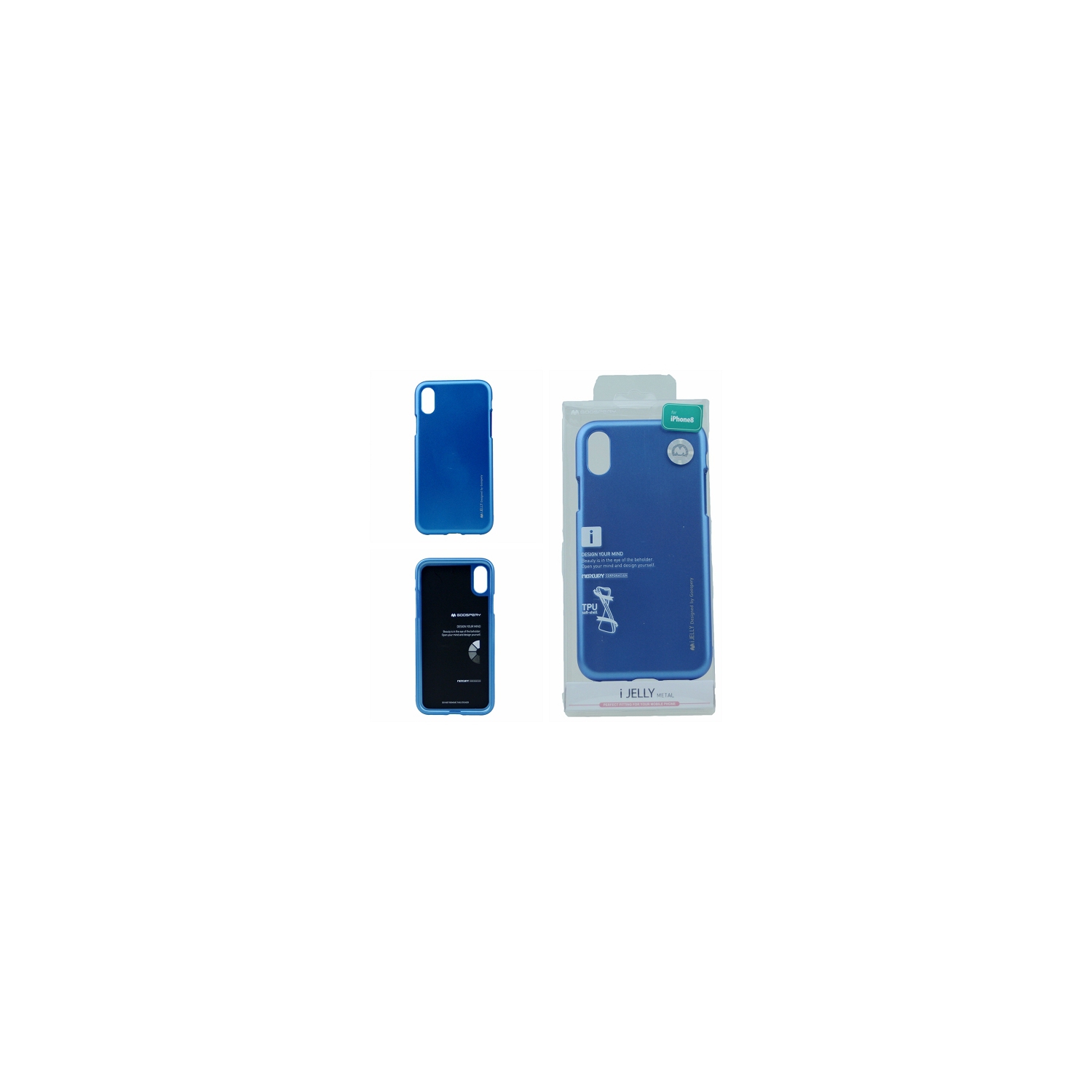 IphoneX/XS Goospery IJelly Metal Case,Blue