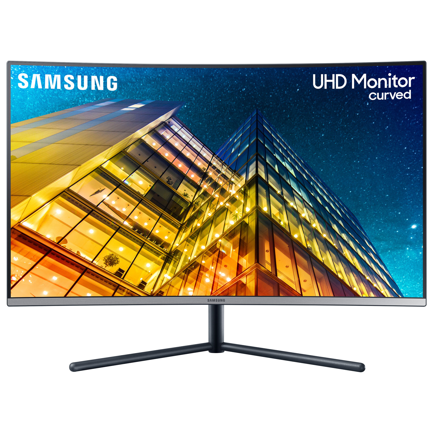 Samsung 32" 4K Ultra HD 60Hz 4ms GTG Curved VA LED Gaming Monitor (LU32R590CWNXZA) - Dark Blue-Grey
