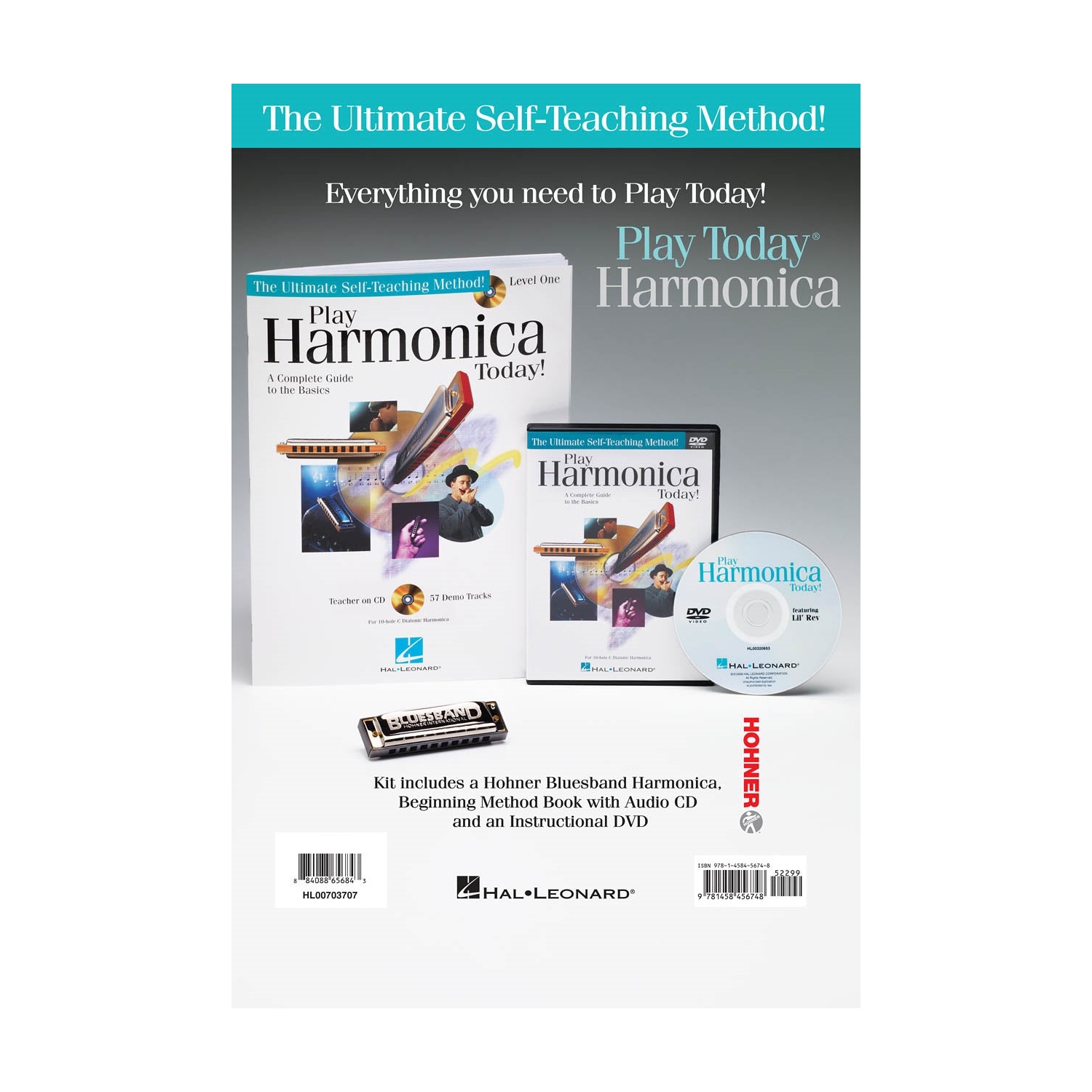 JOUEZ À HARMONICA DÈS AUJOURD'HUI! La trousse COMPLÈTE comprend tout ce dont vous avez besoin pour jouer dès aujourd'hui!