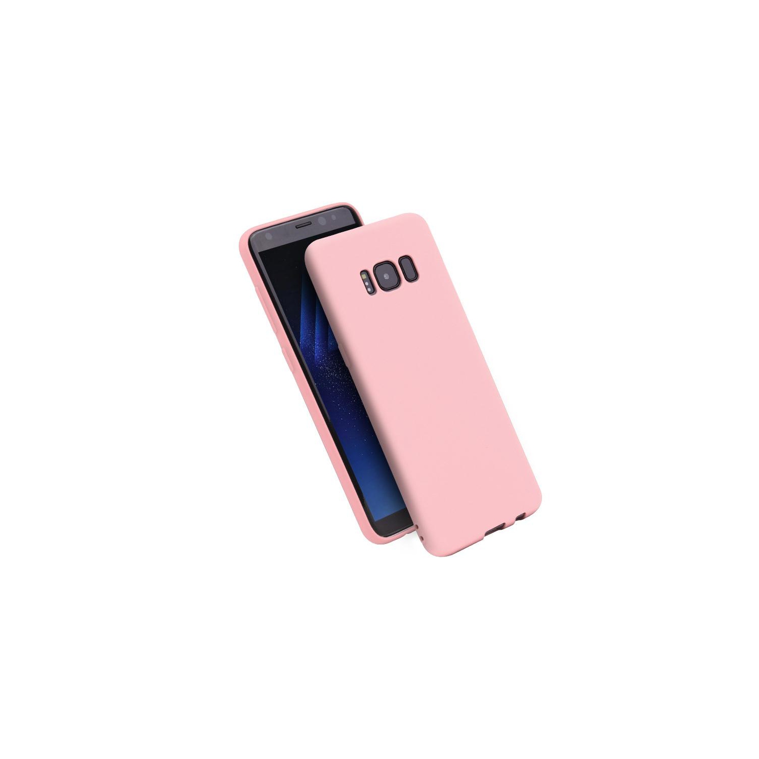 PANDACO Soft Shell Matte Pink Case for Samsung Galaxy S8