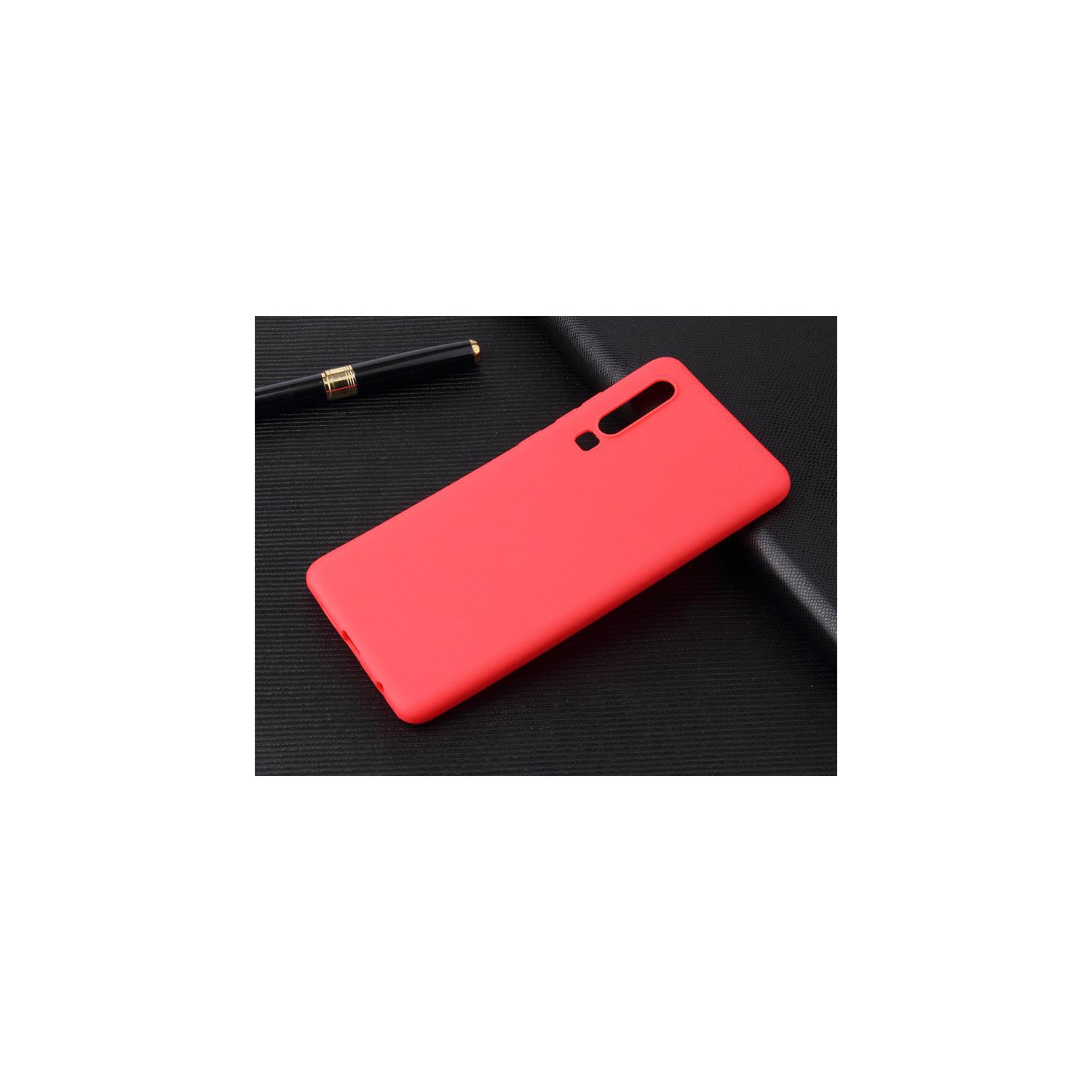 PANDACO Soft Shell Matte Red Case for Huawei P30