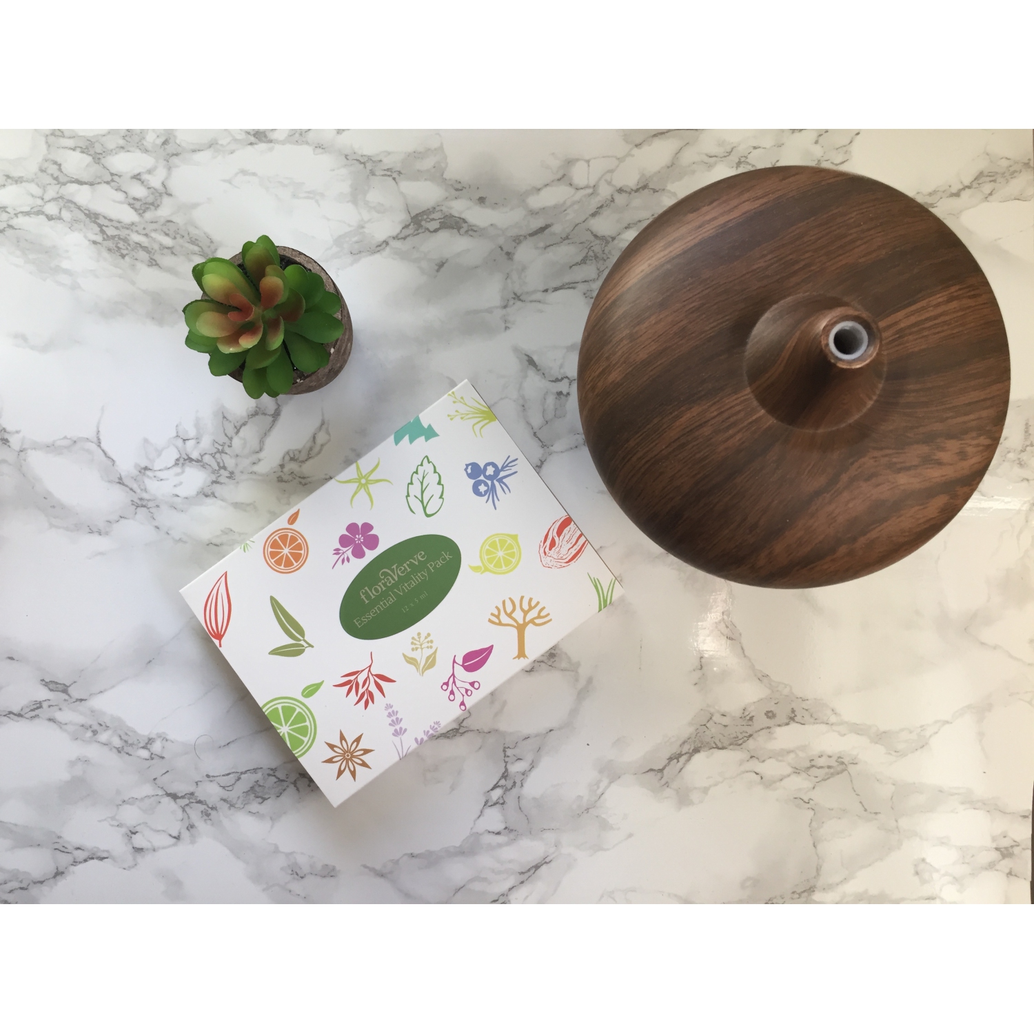 Floraverve Essential VITALITY Pack, Kit de démarrage d'huiles essentielles d'aromathérapie naturelles et 100% pures 12 X 5 ml