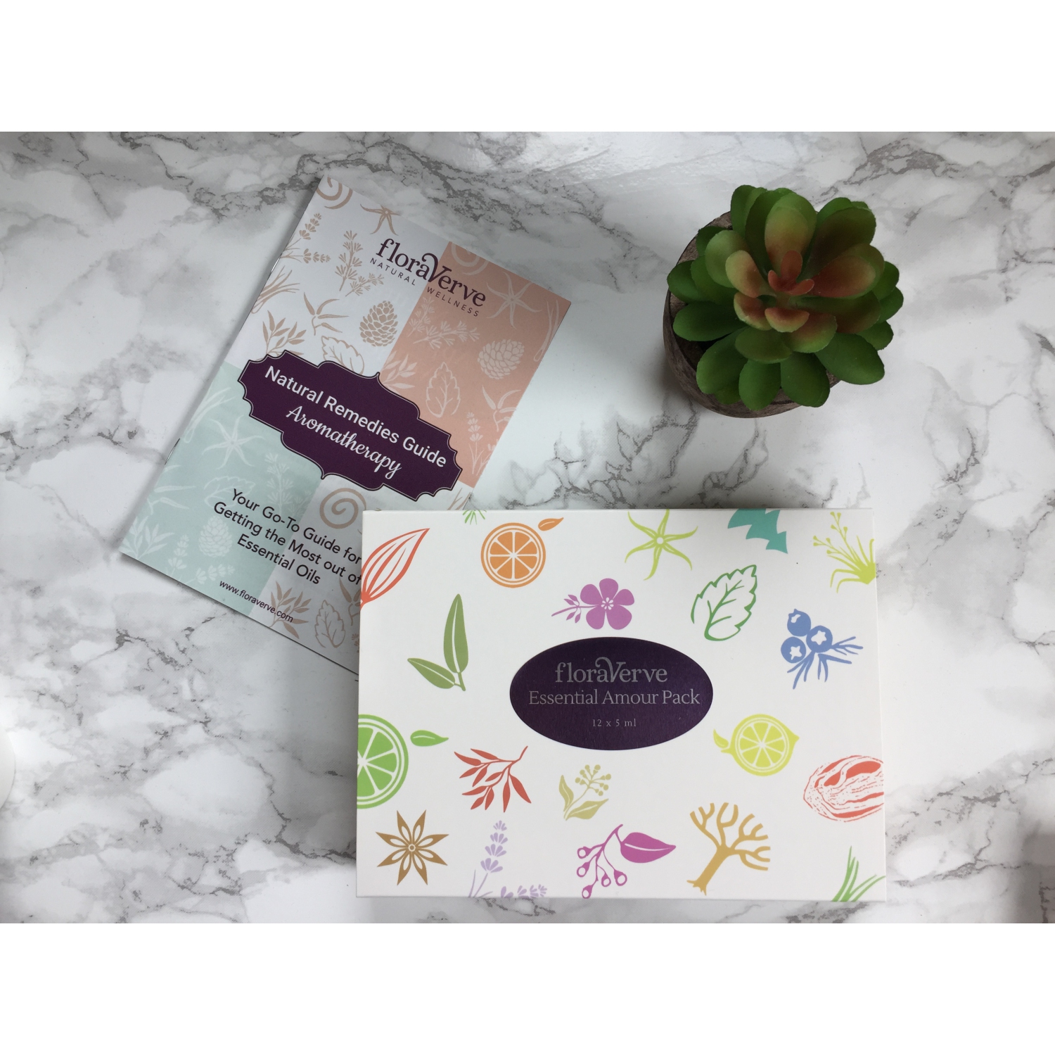 floraVerve Essential AMOUR Pack, Kit de démarrage pour huiles essentielles essentielles 100% naturelles et aromathérapie pure 12 x 5mL