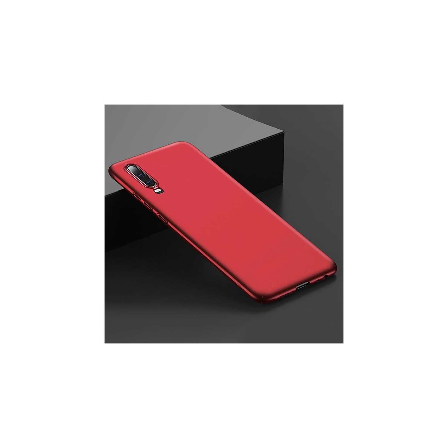PANDACO Hard Shell Metallic Red Case for Huawei P30