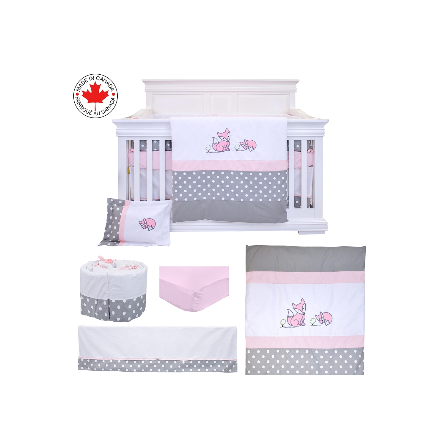 Bebelelo - Bedding Set - 7 Pieces - Roxa the Vixen Rose