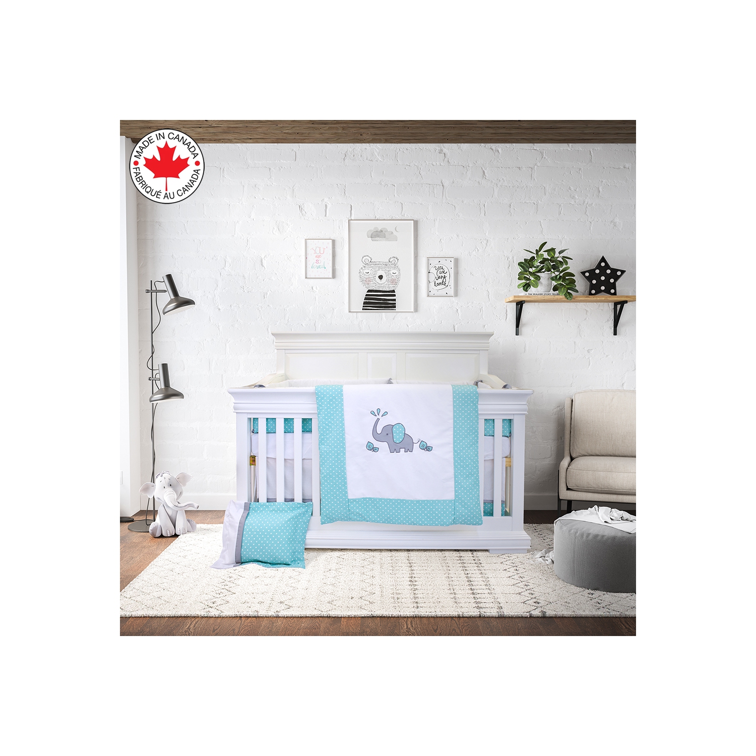 Bebelelo - Bedding Set - 7 Pieces - Dumbo the Elephant