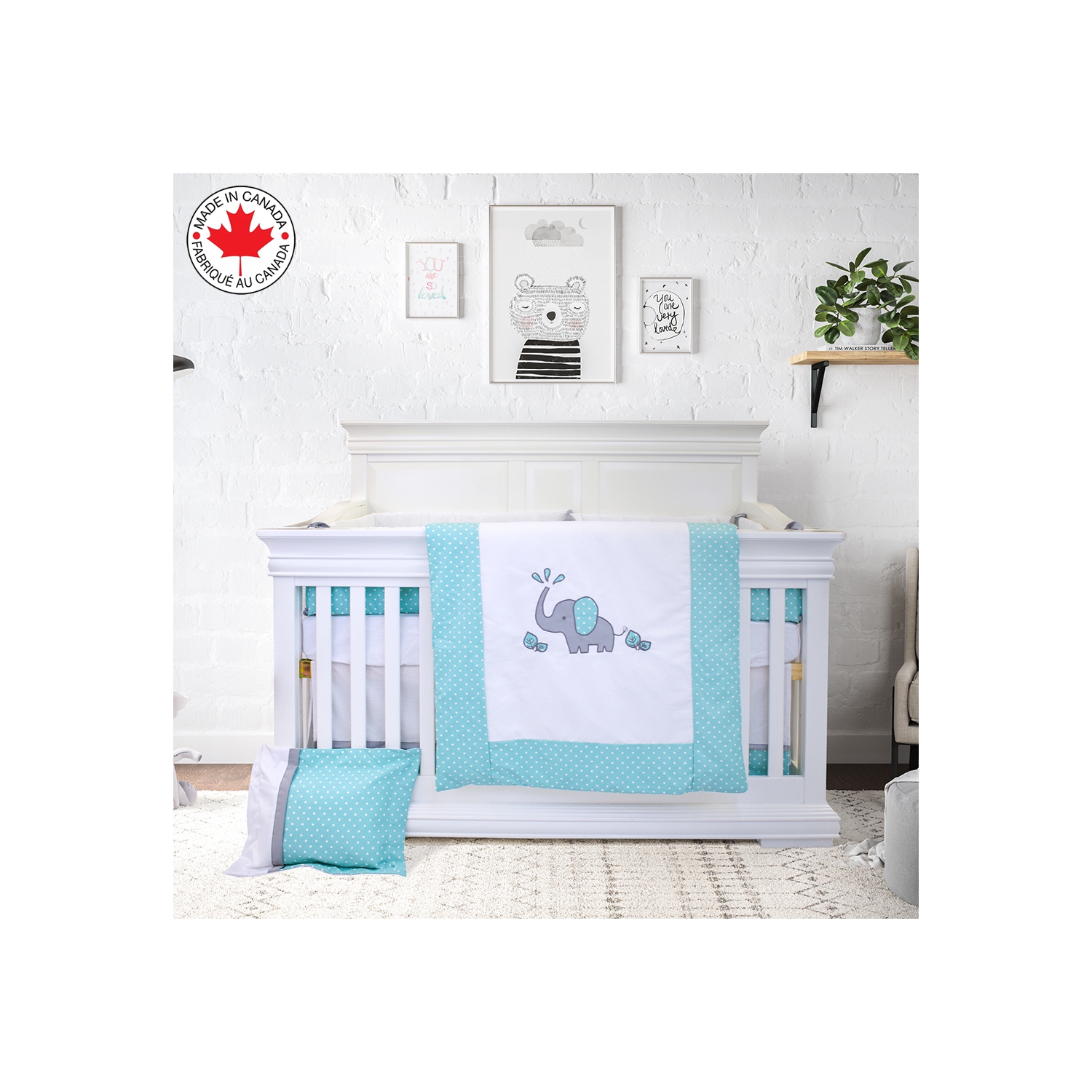 Bebelelo - Bedding Set - 7 Pieces - Dumbo the Elephant