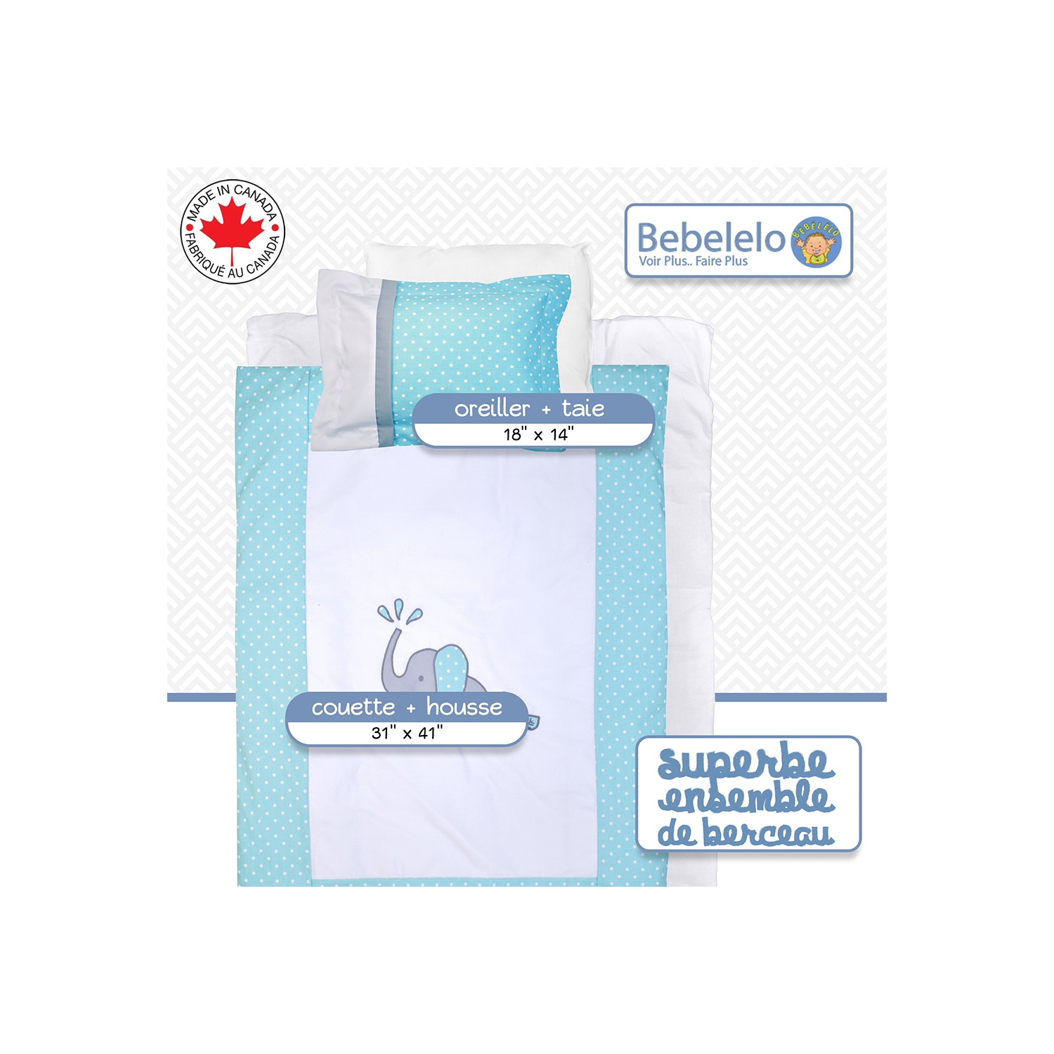 Bebelelo - Bedding Set - 7 Pieces - Dumbo the Elephant