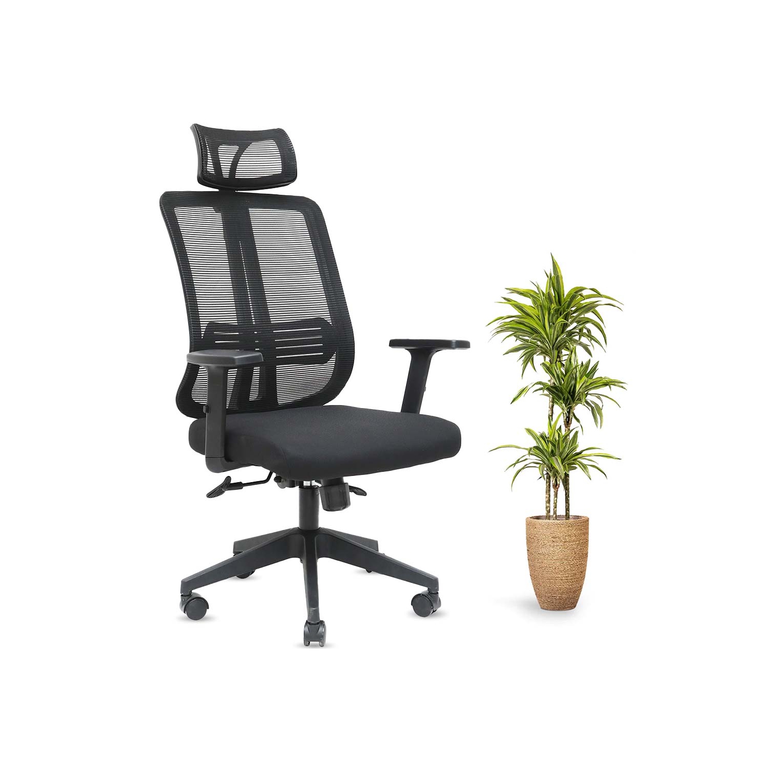 MotionGrey Stylish Ergonomic High Mesh Office Chair with Adjustable Head, Armrest & Lumbar Support - Only at Best Buy