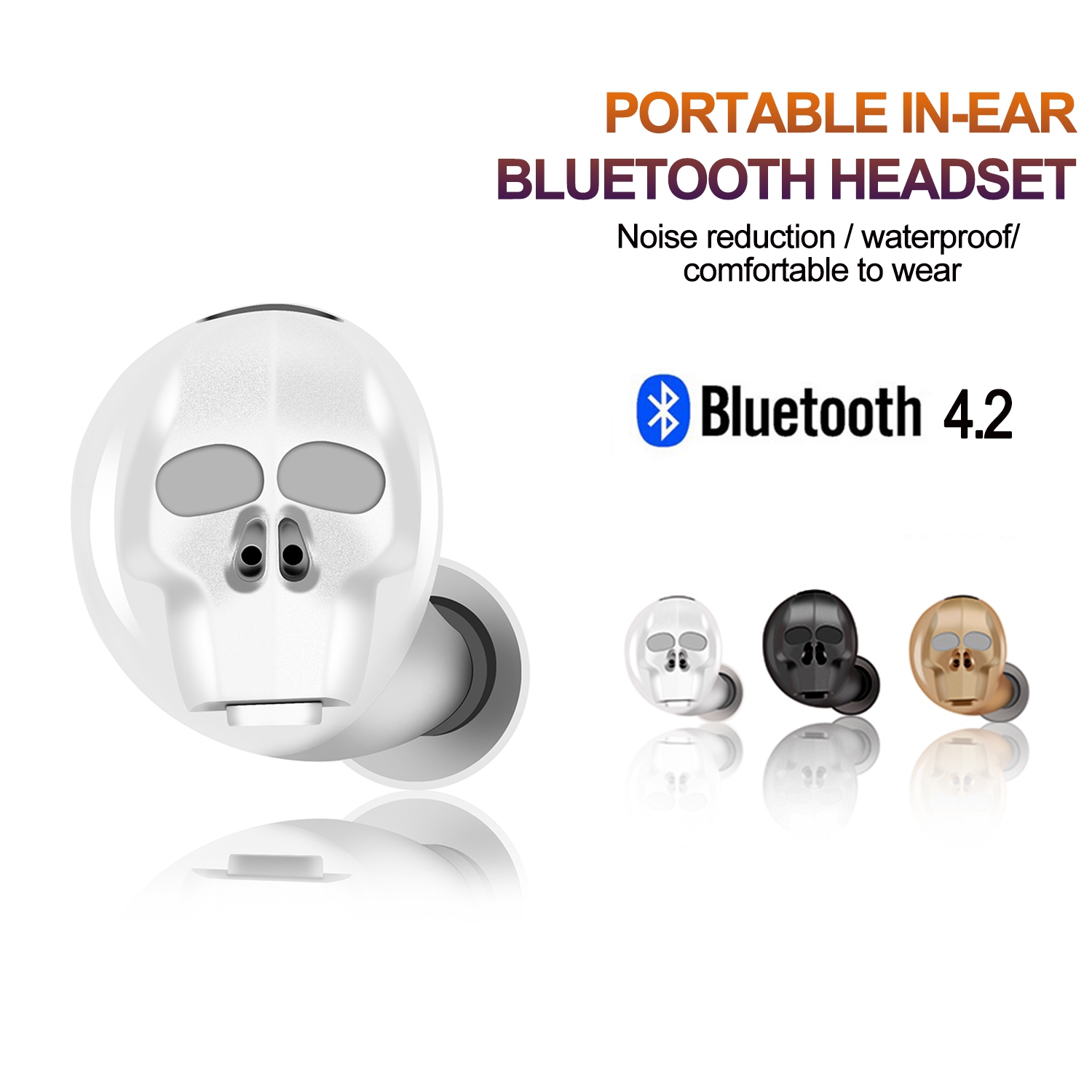 Wireless Bluetooth 4.2 Headset Stereo personality Headphones Earphone For IPhone Samsung HTC