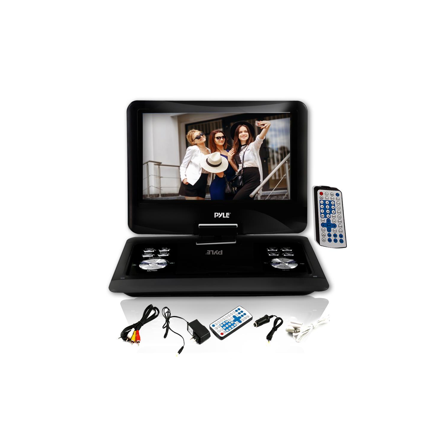 Lecteur CD/DVD portatif PyleHome 14, écran panoramique Hi-RE avec batterie rechargeable PDH14