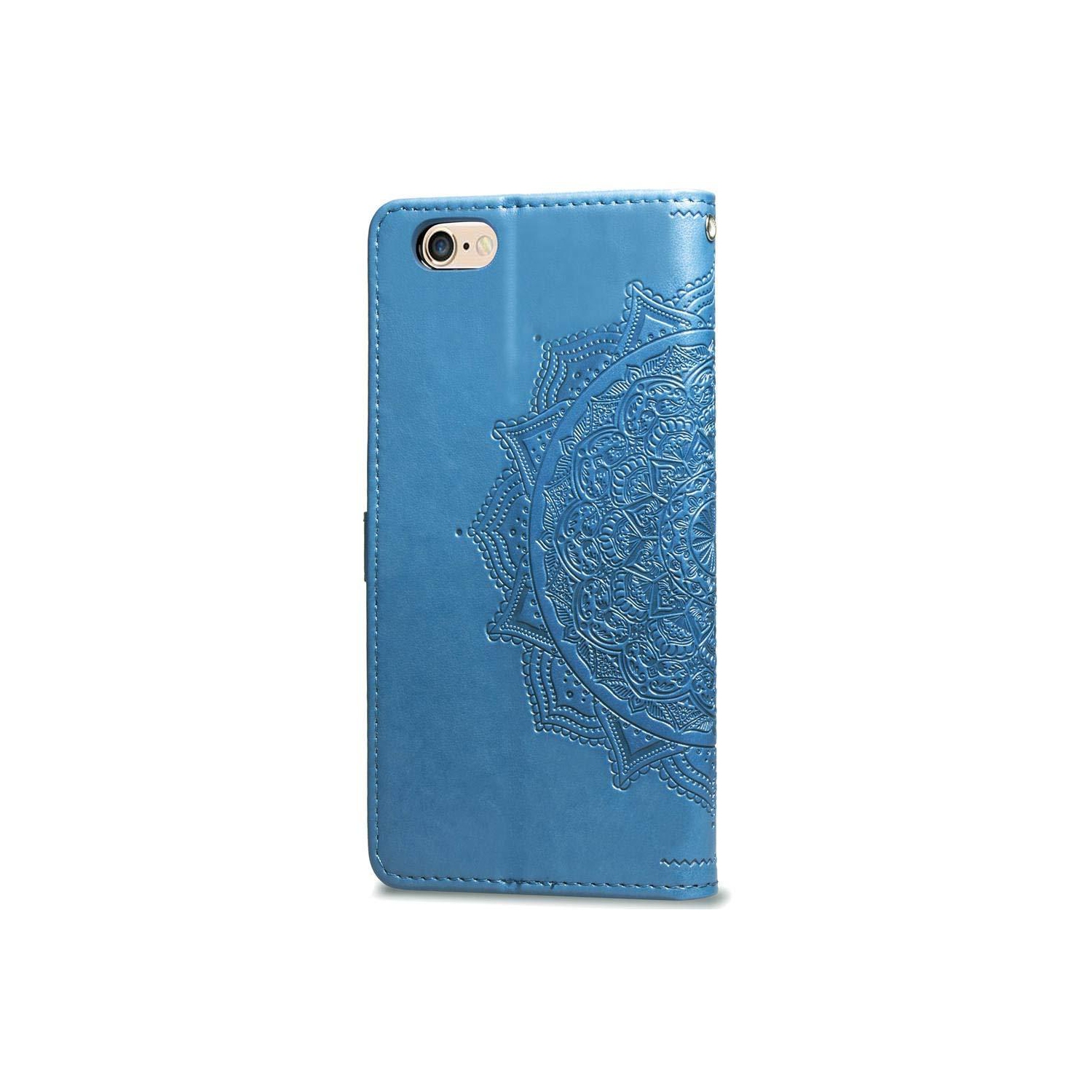 Luxury Embossed Mandala Floral Pattern Premium PU Leather Flip Wallet Case SKYXD Luxury 3D for iPhone 7 Plus / 8 Plus