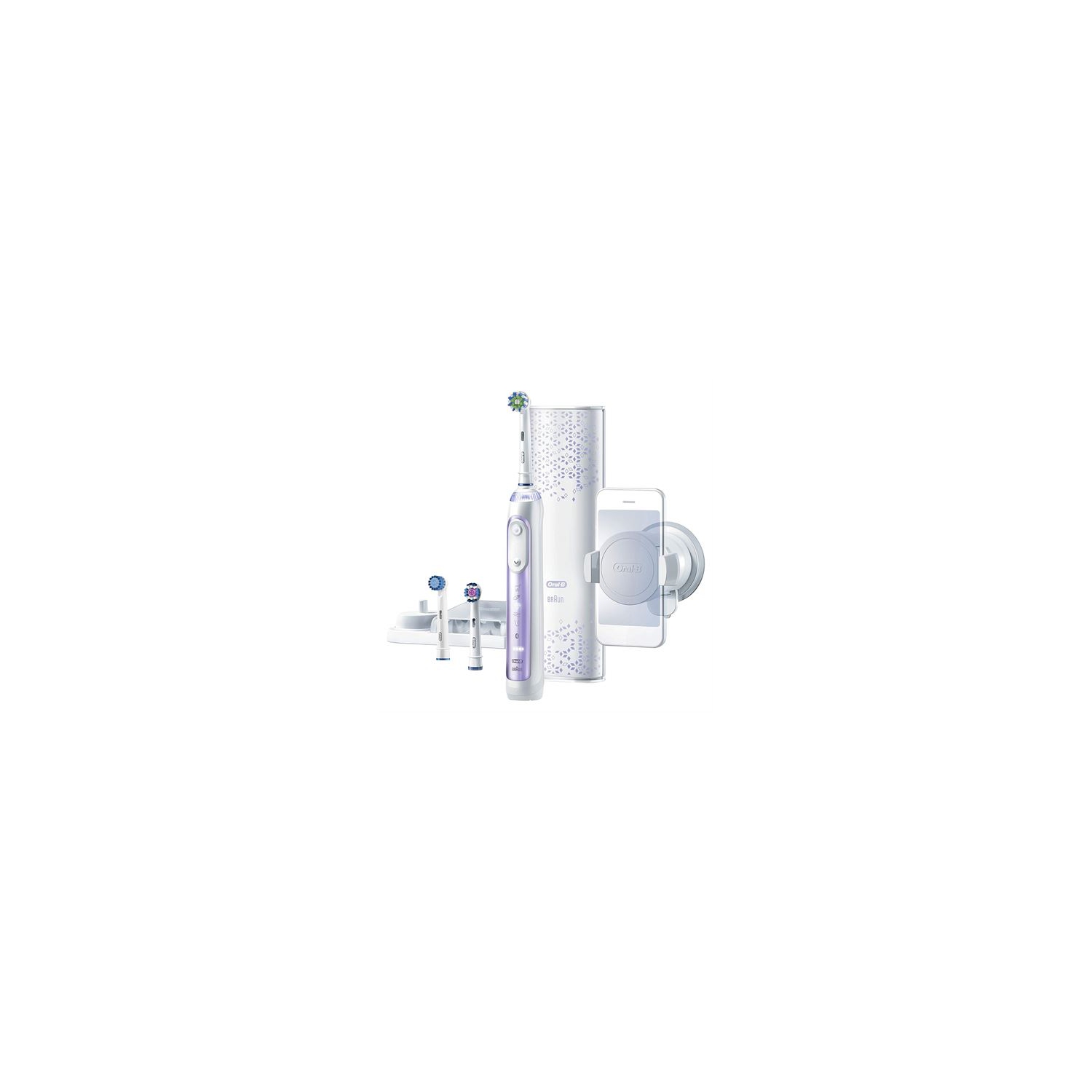 Oral-B 9600 Electric Toothbrush with 3 Brush Heads Powered by Braun - Orchid Purple