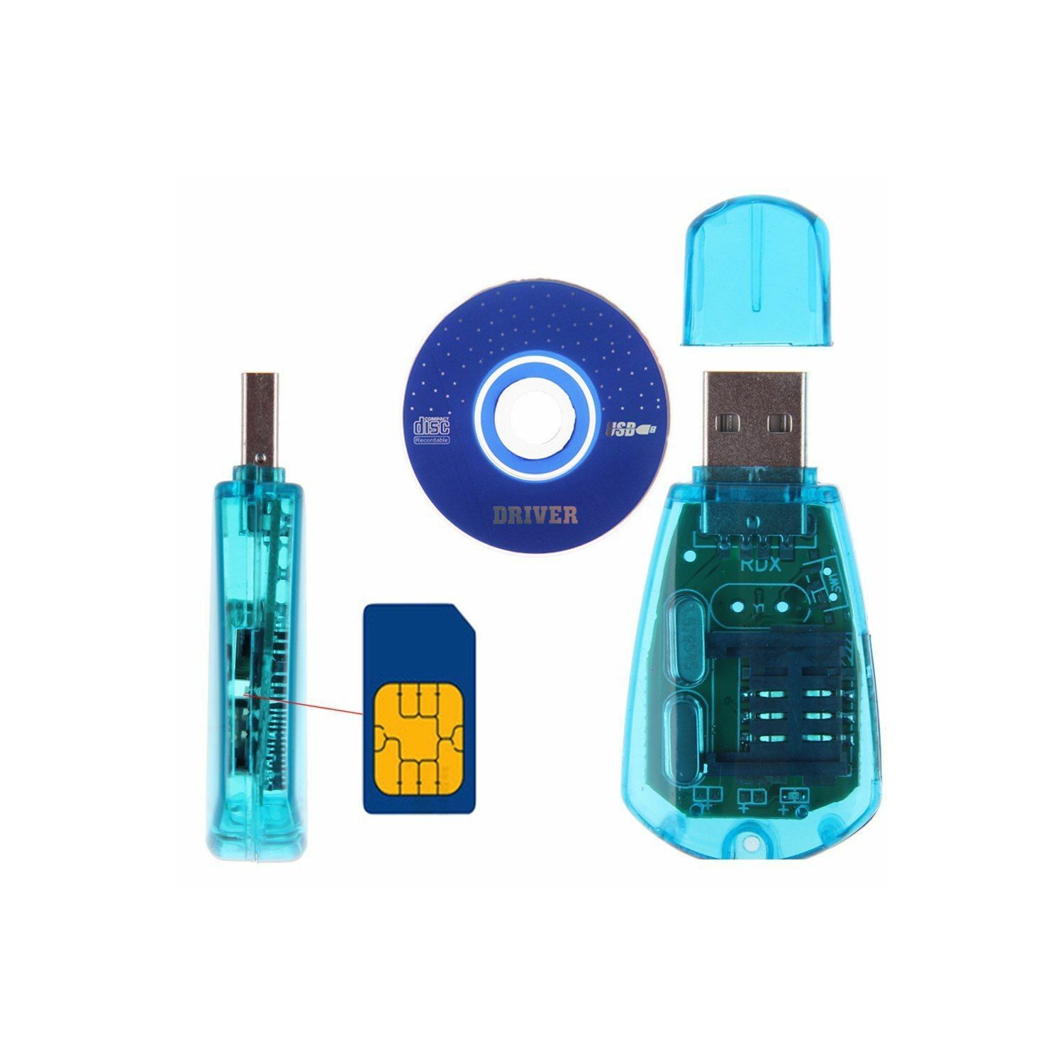 USB Cellphone Standard SIM Card Reader Copy Writer SMS Backup GSM/CDMA+CD KY