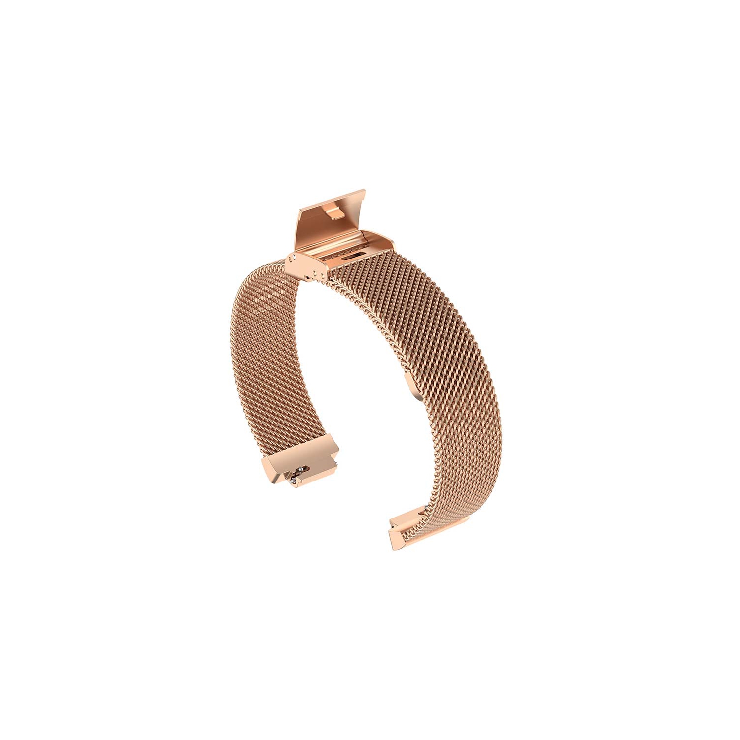 StrapsCo Shark Mesh Watch Band Strap for Fitbit Inspire & Inspire HR & Inspire HR - Medium-Long - Rose Gold