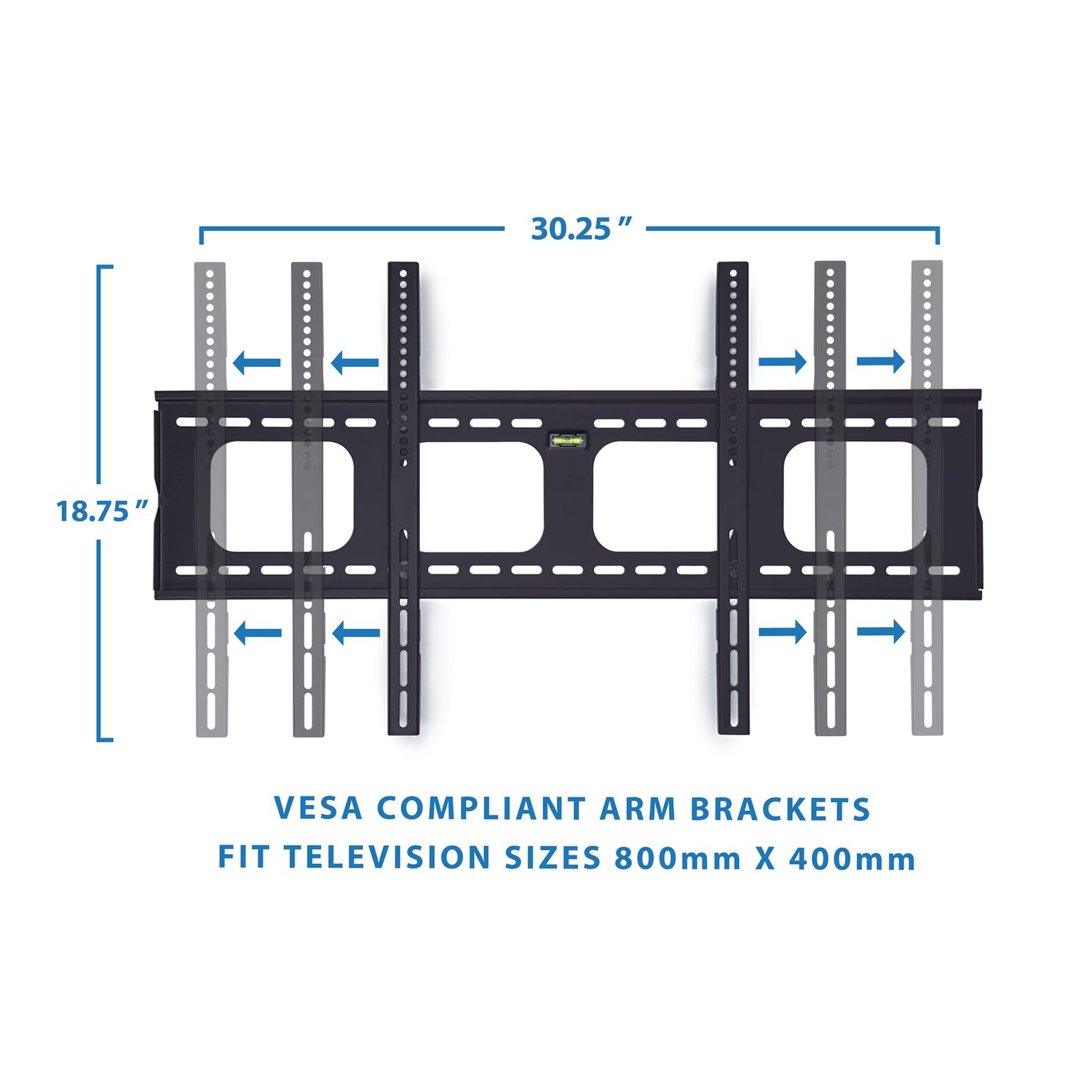 Montez-le! Support mural fixe mince pour téléviseur à écran plat de 42 à 70 po, profil mince de 1 po, VESA 800 x 400, 600 x 400