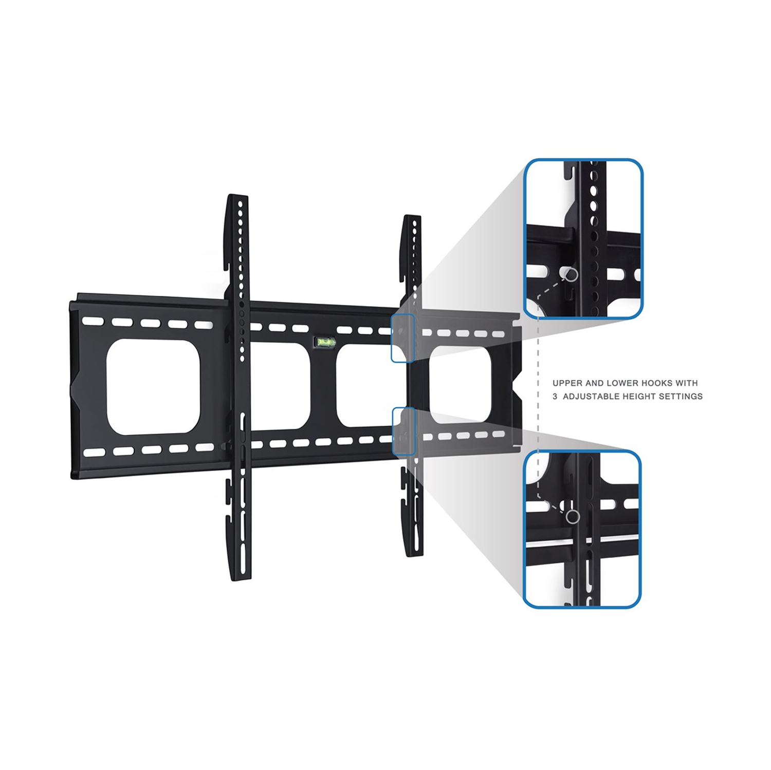 Montez-le! Support mural fixe mince pour téléviseur à écran plat de 42 à 70 po, profil mince de 1 po, VESA 800 x 400, 600 x 400