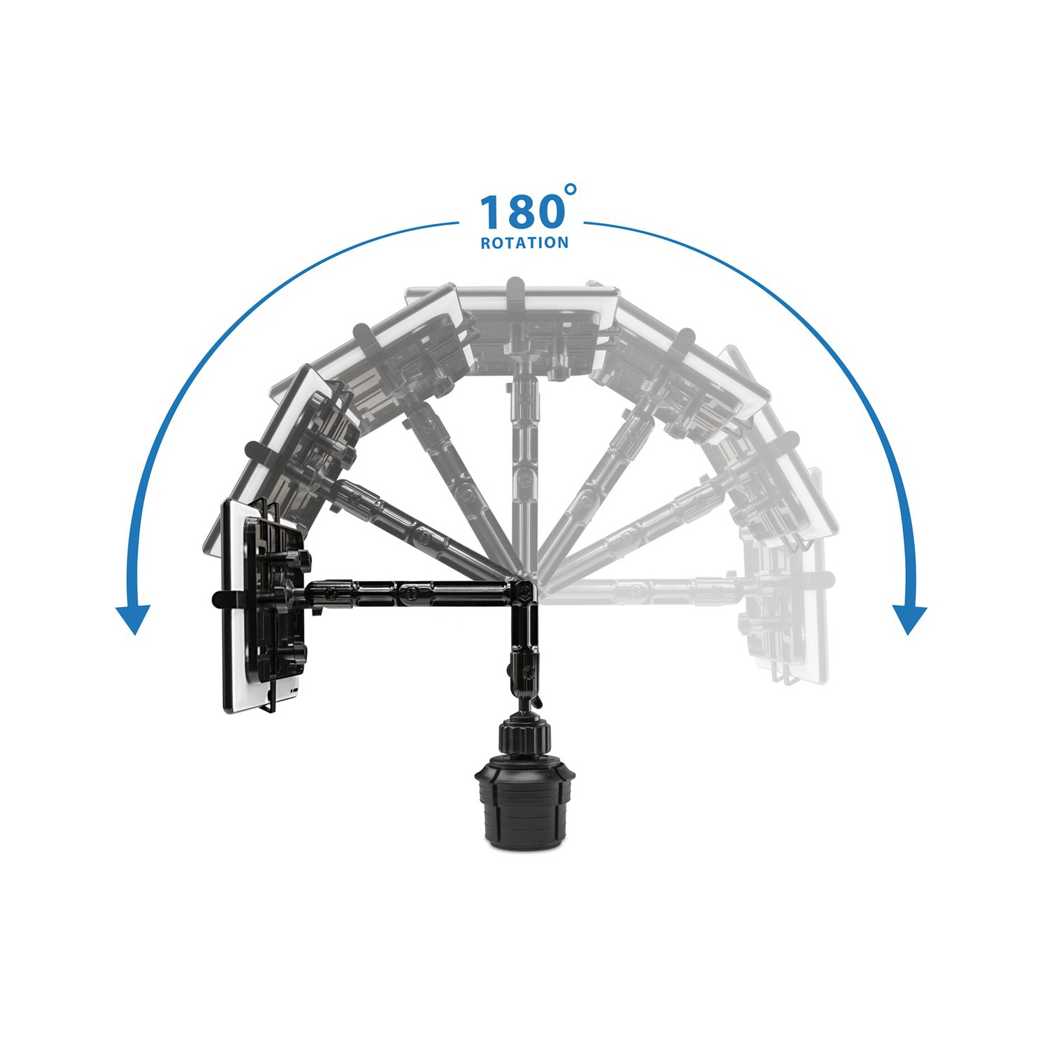 Mount-It! Car Cup Holder Tablet Mount, Full Motion for iPad Pro/Mini/Air, Amazon Fire, Samsung Galaxy, & 7"-11" Android Tablet