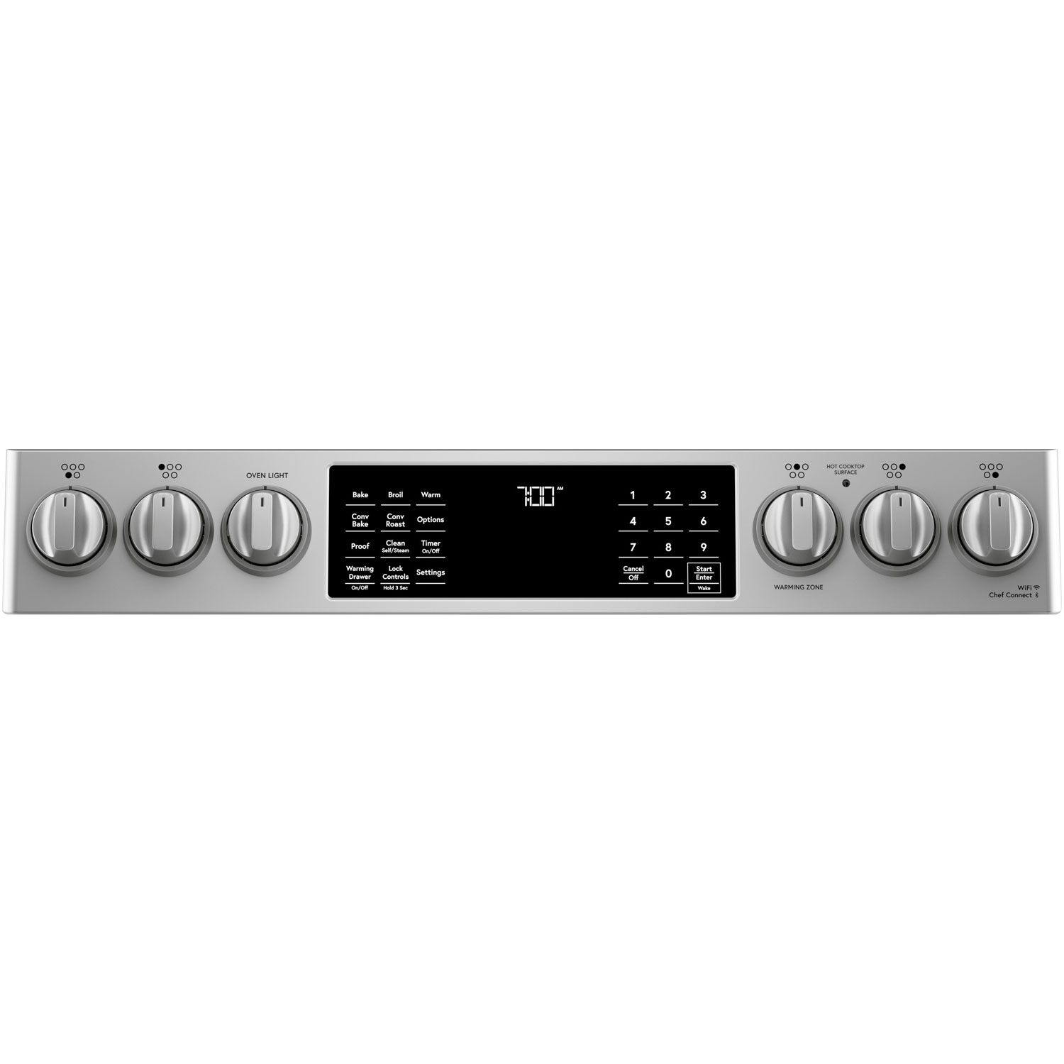 Café 30" True Convection 5-Element Slide-In Smooth Top Electric Range-Stainless Steel